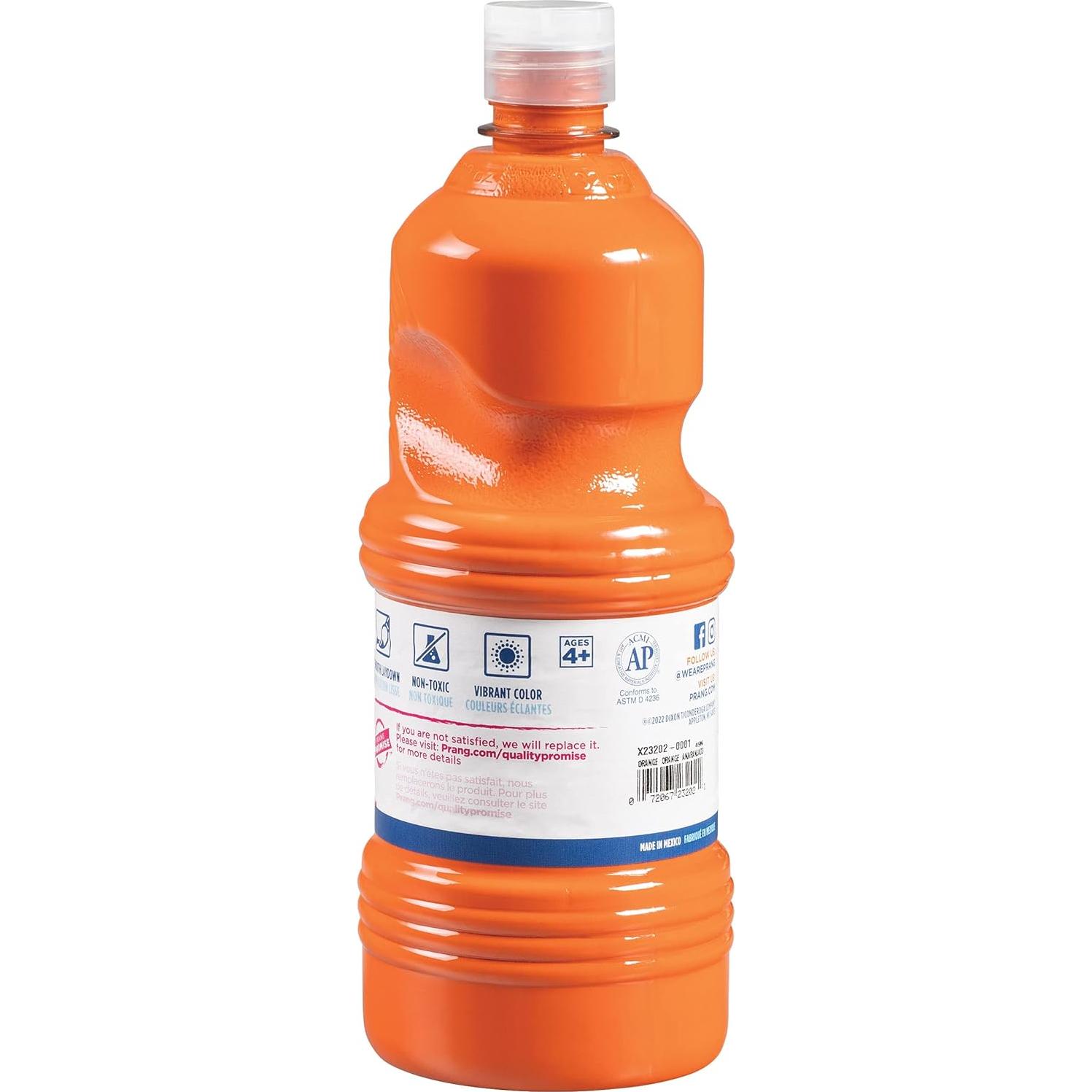 Pintura Tempera Lavable Prang Naranja 32 Oz (0,95 L) 1 Cuenta