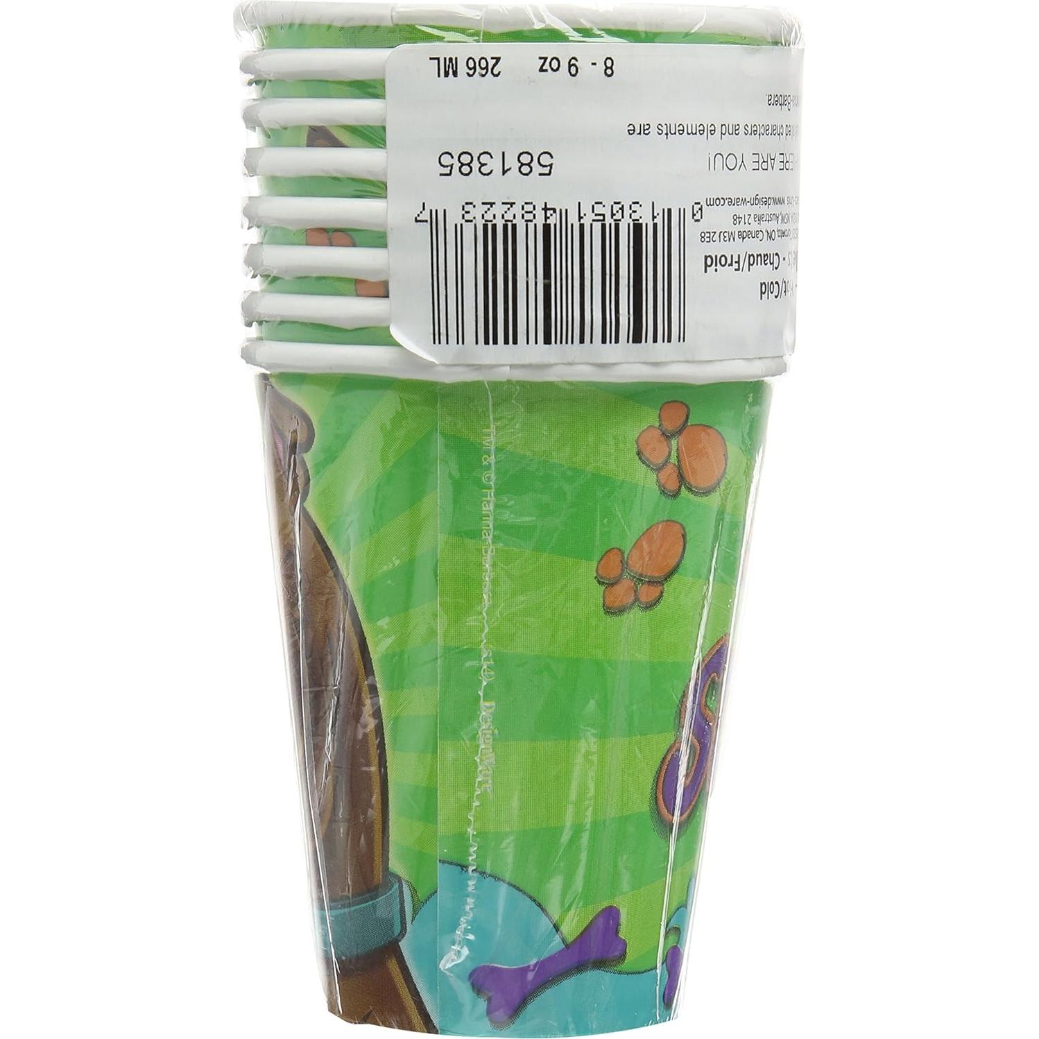 Tazas de papel Scooby-Doo 266 ml - Paquete de 8 unidades