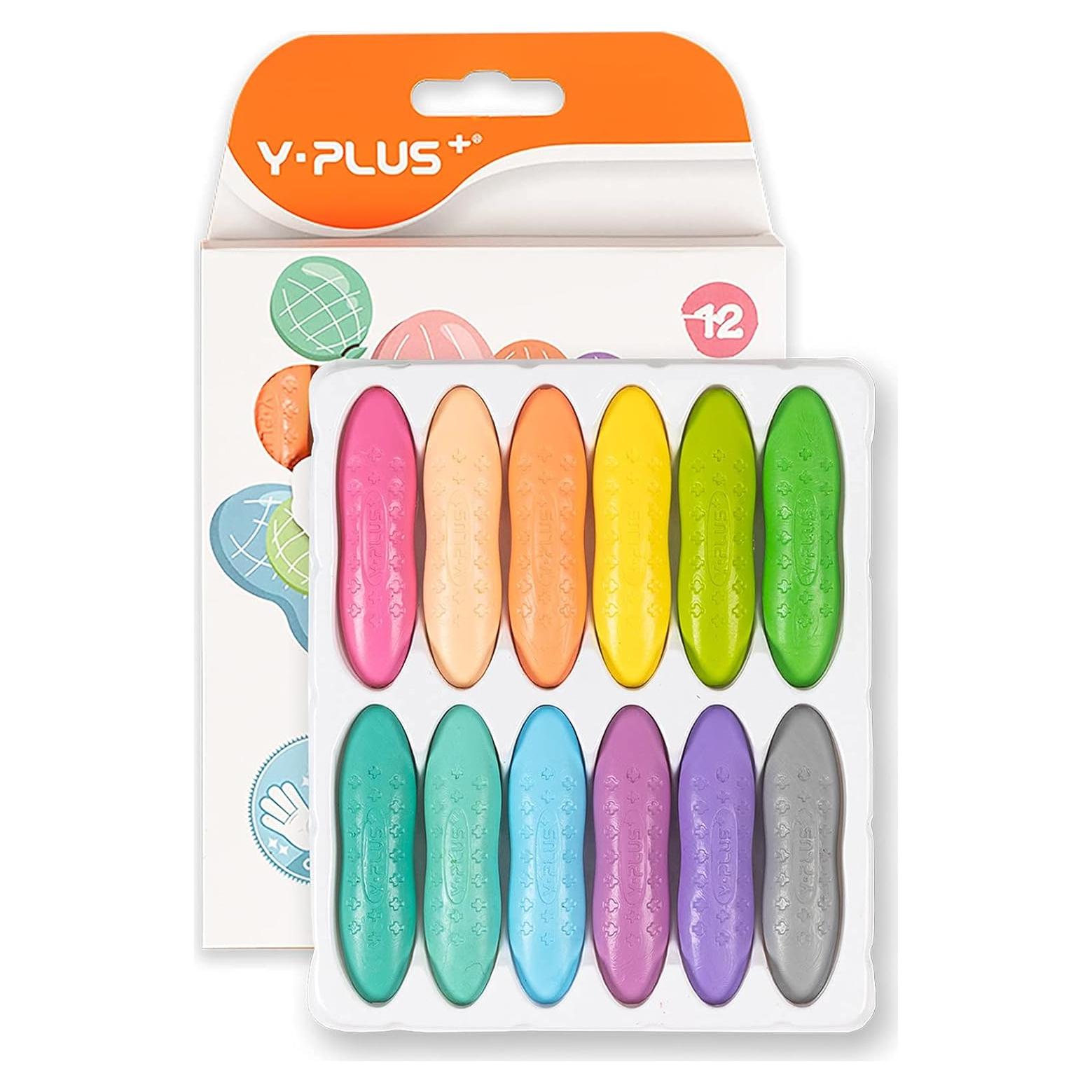 Crayones YPLUS de Cacahuate 12 Colores Pastel Lavables