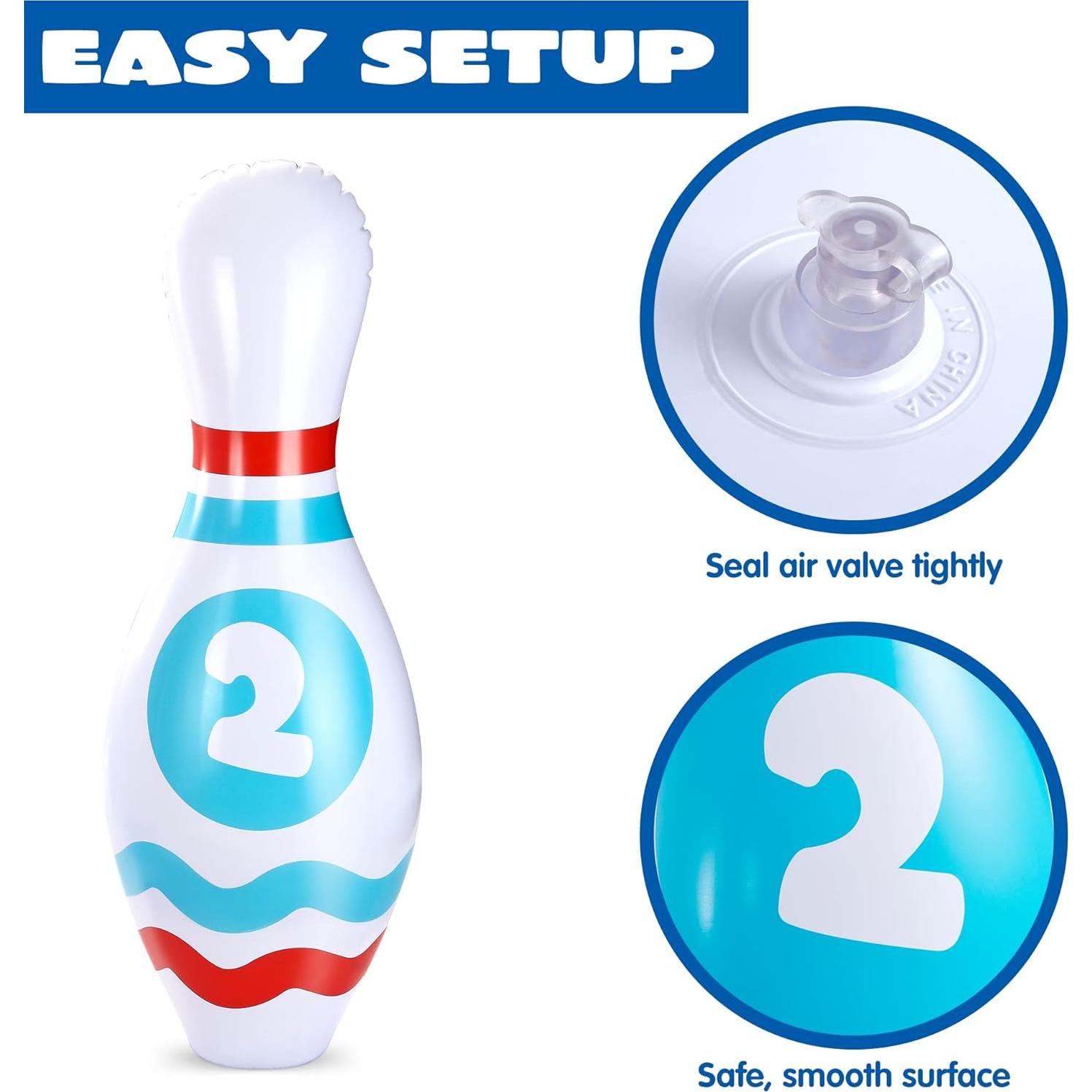 Conjunto de Bolos Inflables Gigantes JOYIN para Niños y Adultos