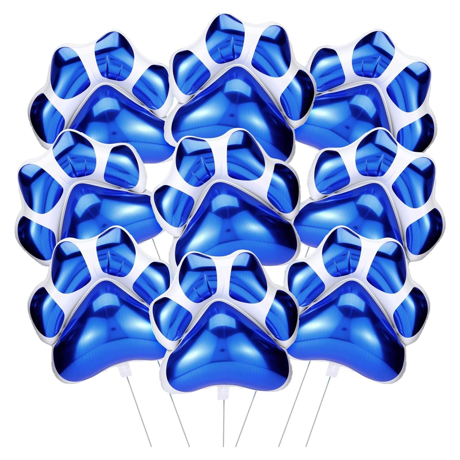 Globos de Patas de Perro Azules Hungdao - 9 Pcs 71x66 cm