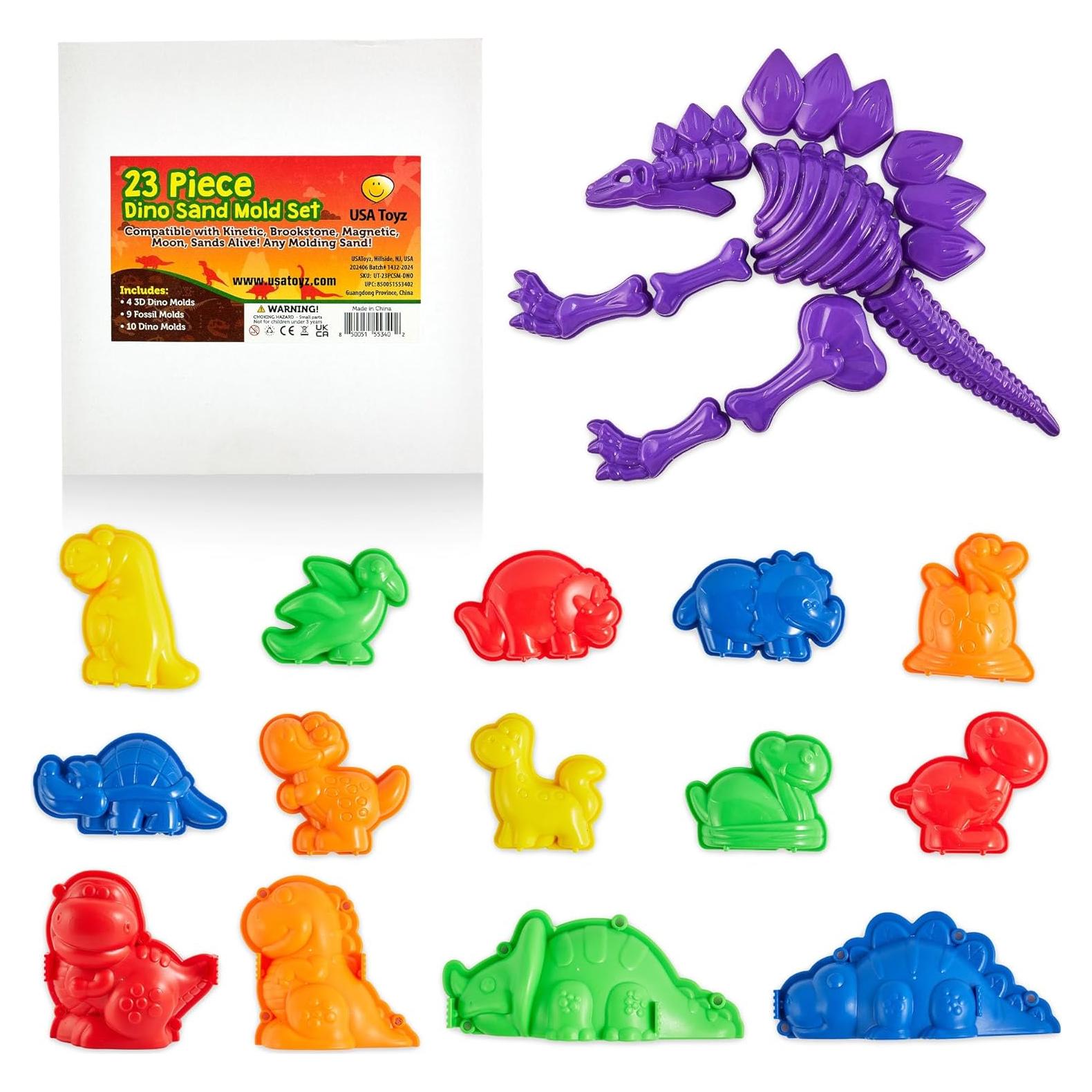 Juguetes de Arena USA Toyz 23 Piezas Dinosaurios 3D
