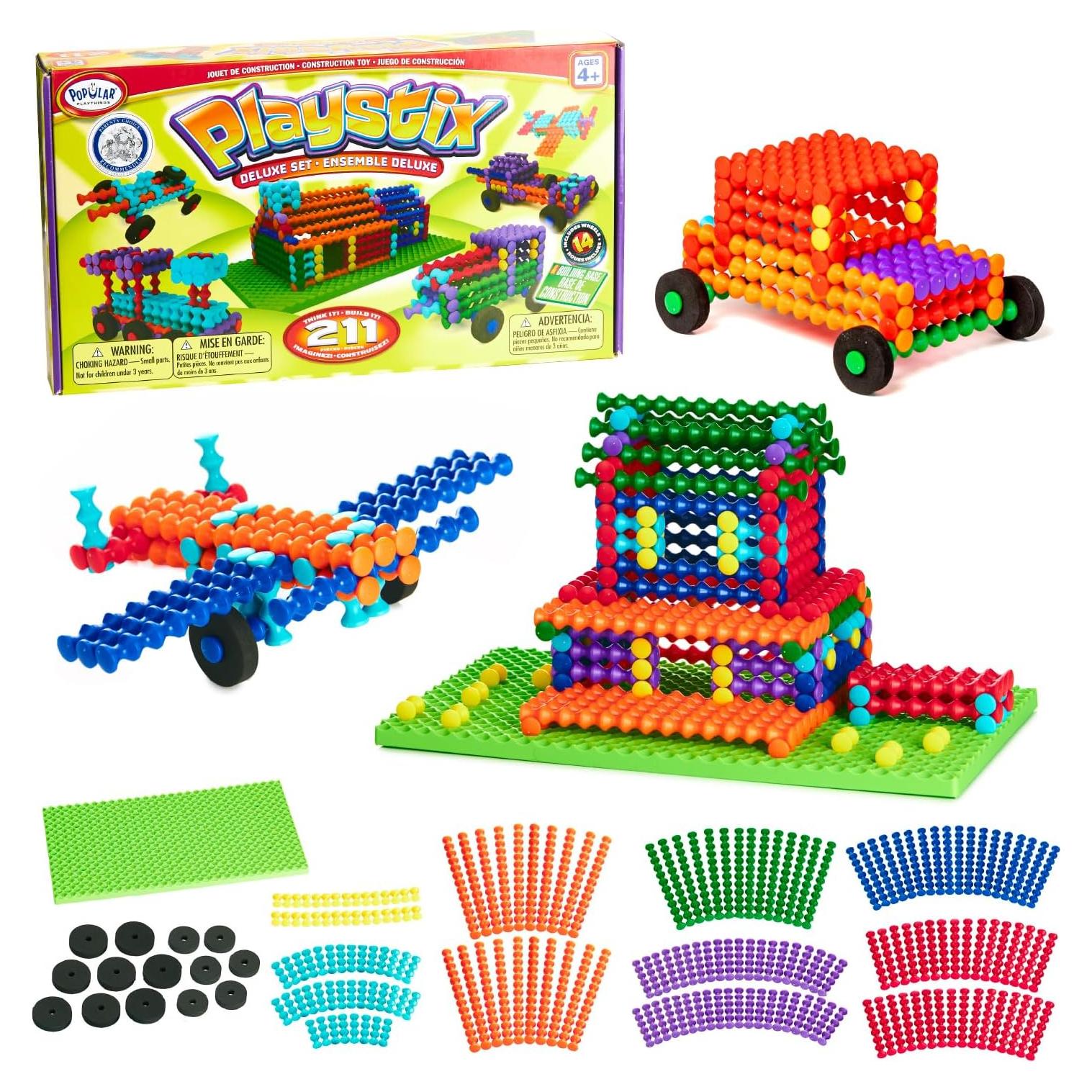 Juego de Bloques de Construcción Playstix 211 Piezas STEM