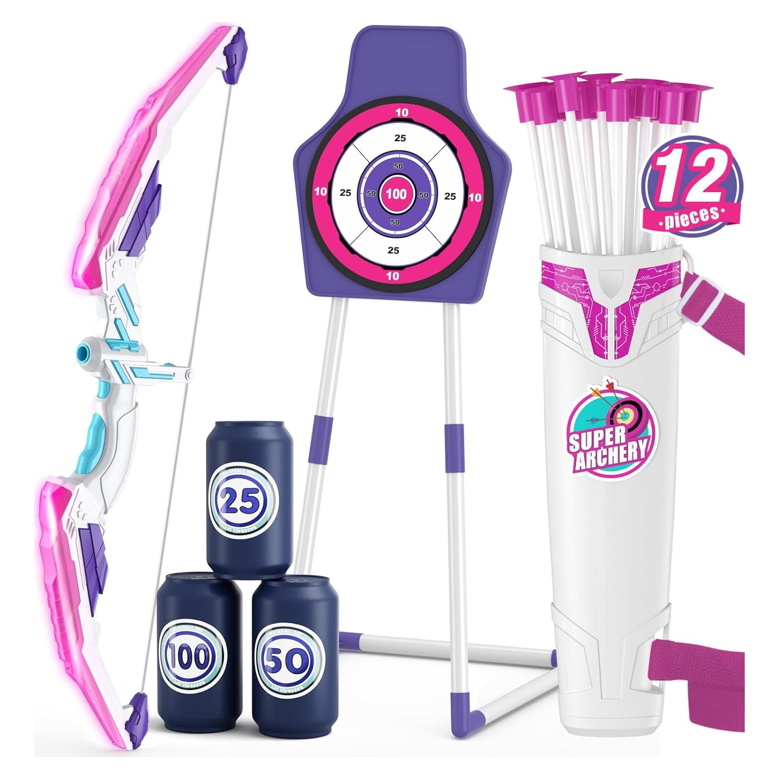 Set Arco y Flecha HYES con Luz LED y 12 Flechas para Niños