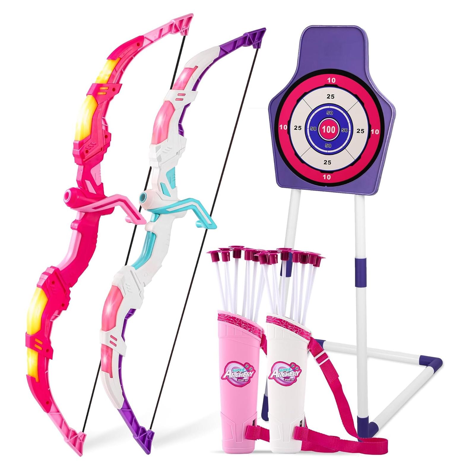 Conjunto de Arco y Flecha Handwell 2 Paquete LED Rosa