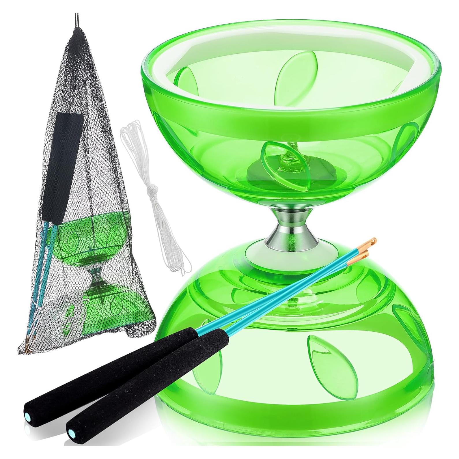 Juego de Diabolo Chino Simgoing Verde con Palos y Cuerda