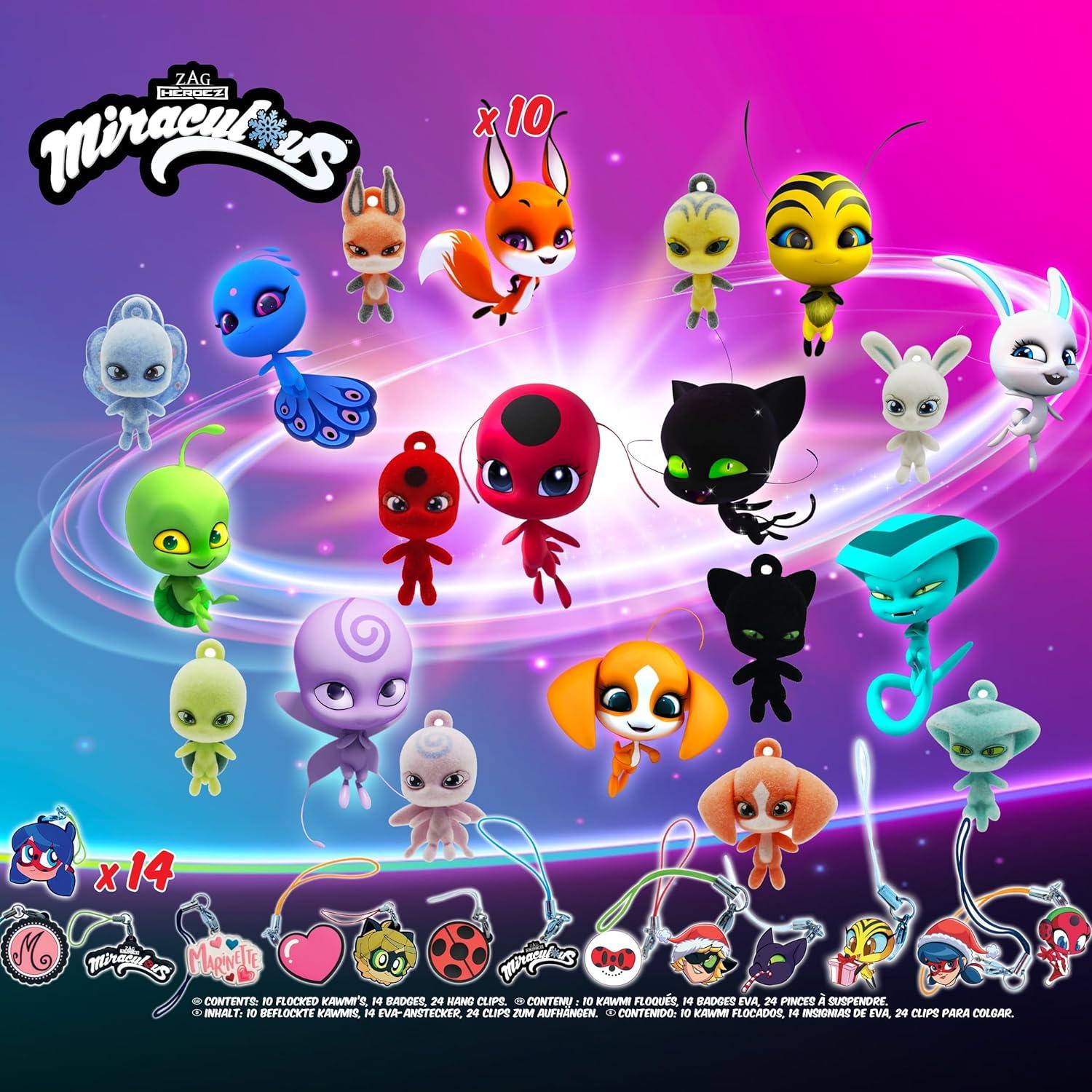 Calendario de Adviento Kwami Miraculous - 24 Días de Juguetes