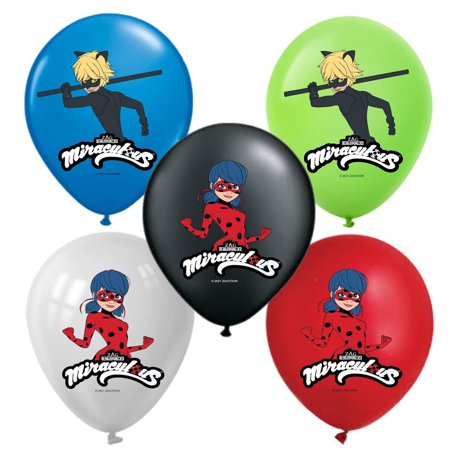 Globos de Cumpleaños Miraculous Ladybug 30 cm 25 Pcs Láttex