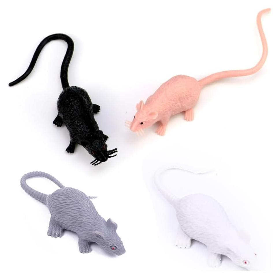 80 Mini Ratones Falsos de Plástico para Halloween - Titihuirie
