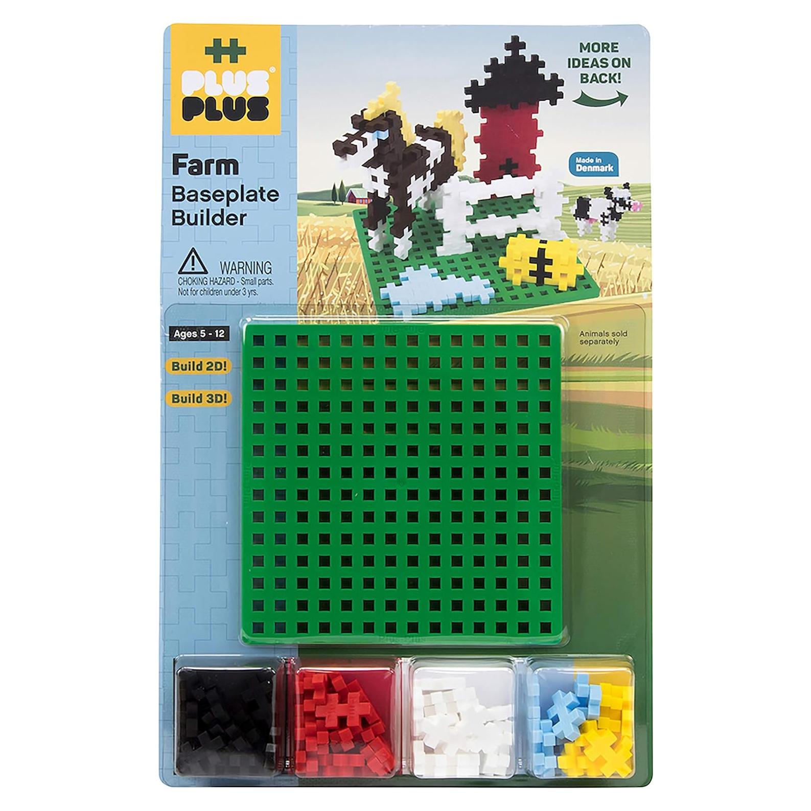 Plus-Plus Base de Granja Constructor 64 Piezas Juguete STEM