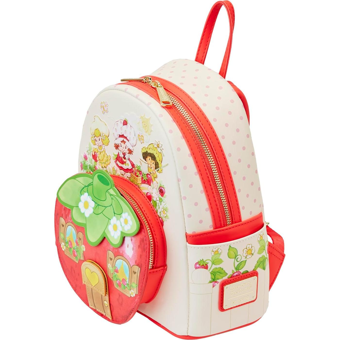 Mochila Mini Casa de Fresa Loungefly 23x27x11cm Vegana