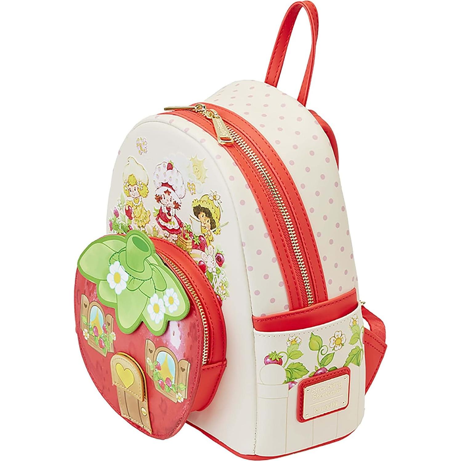 Mochila Mini Casa de Fresa Loungefly 23x27x11cm Vegana
