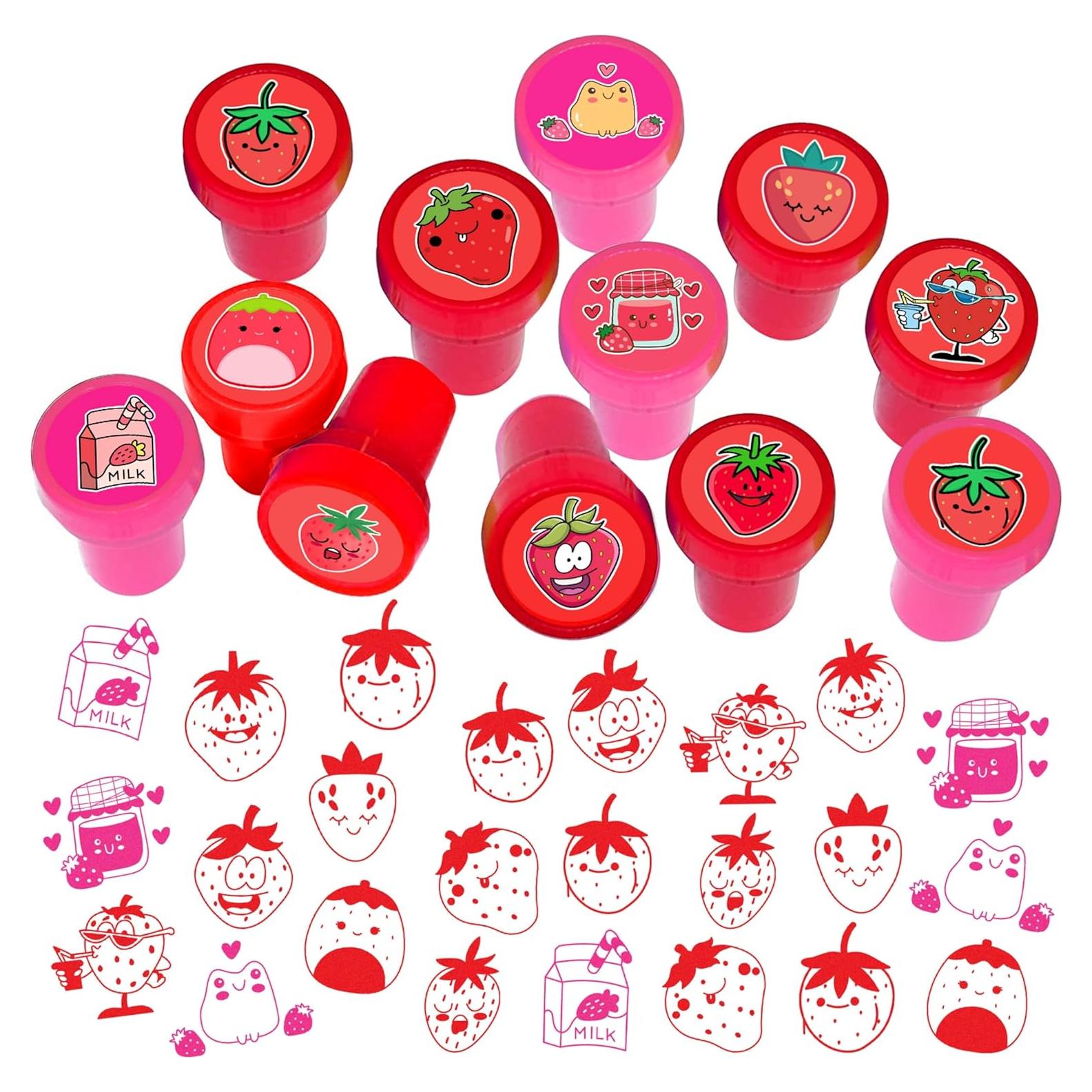 Set de Sellos de Fresa 12PCS - Decoración Fiesta Infantil