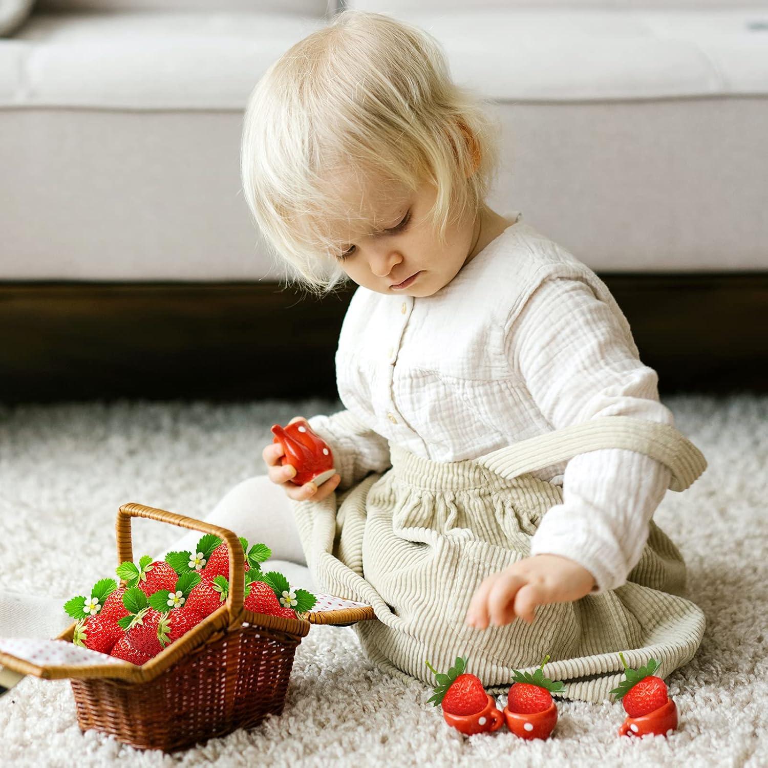 Fresas Artificiales RONRONS 20 Piezas Decorativas Realistas