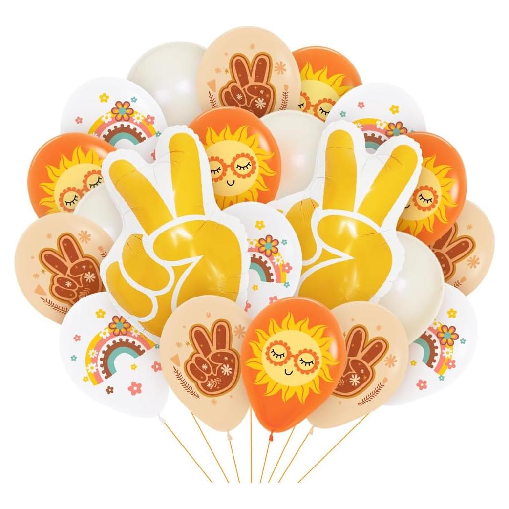 Kit de Globos Decorativos Groovy Hippie 70s - Fiesta Boho