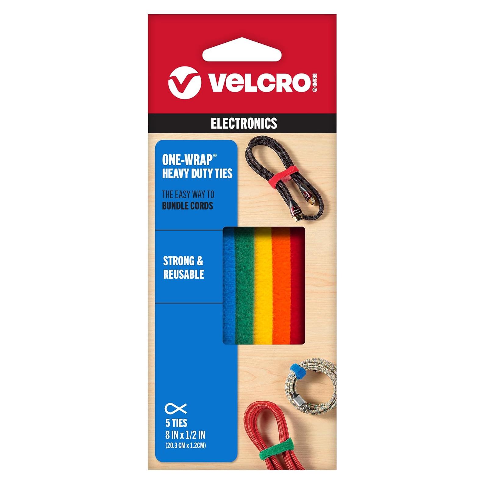 Ataduras VELCRO ONE-WRAP Multicolor 5 Pzas 20,32x1,27 cm