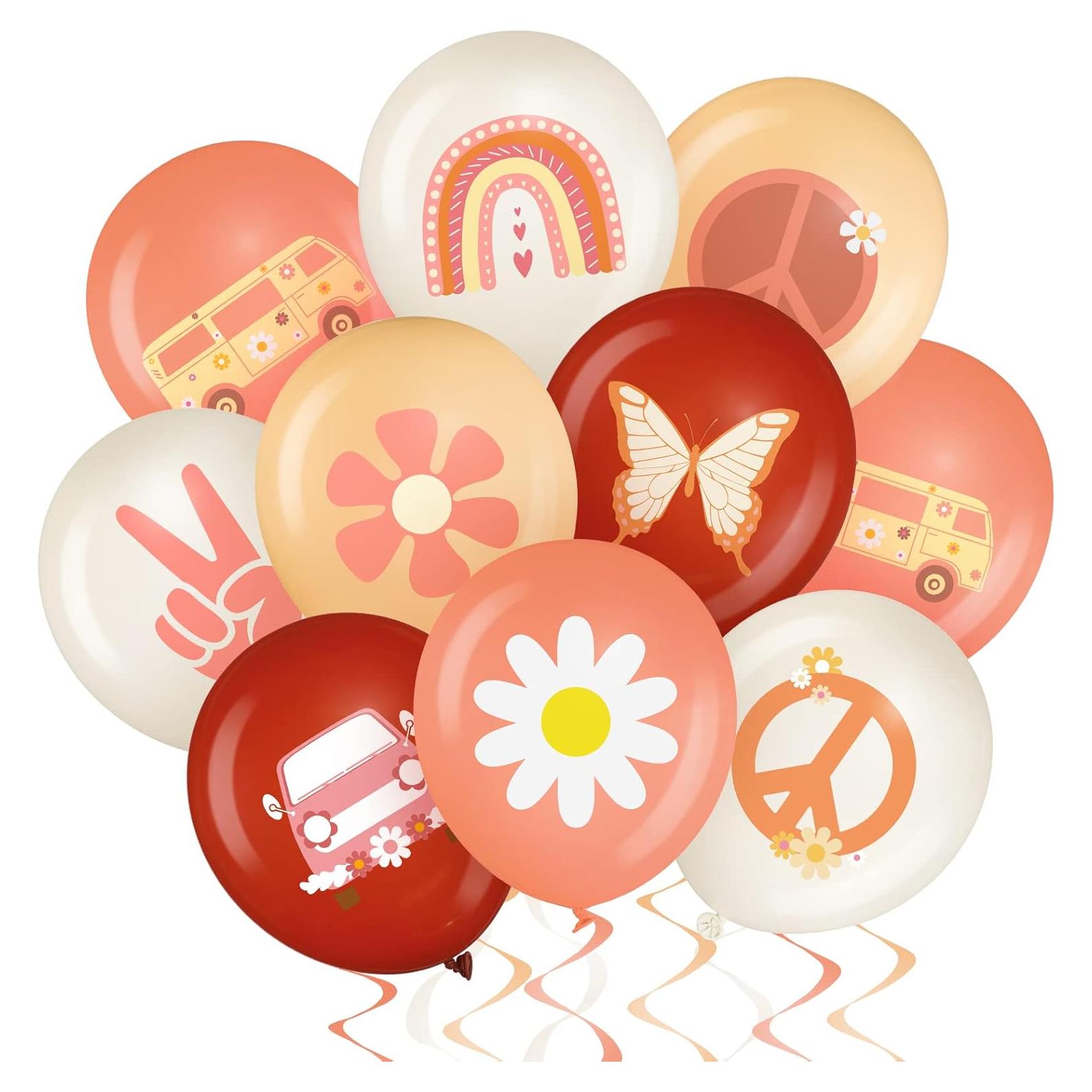 Kit de 45 Globos Groovy Retro Aoriher para Fiestas