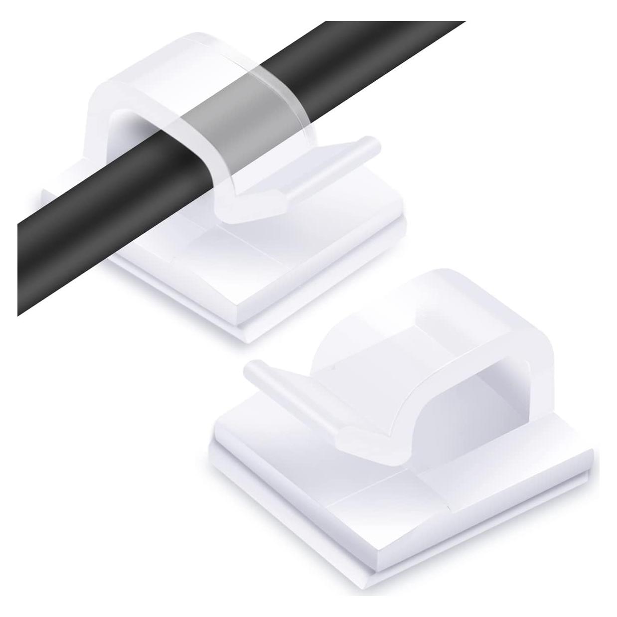 60 Clips de Cable Adhesivos KGROTE para Organización