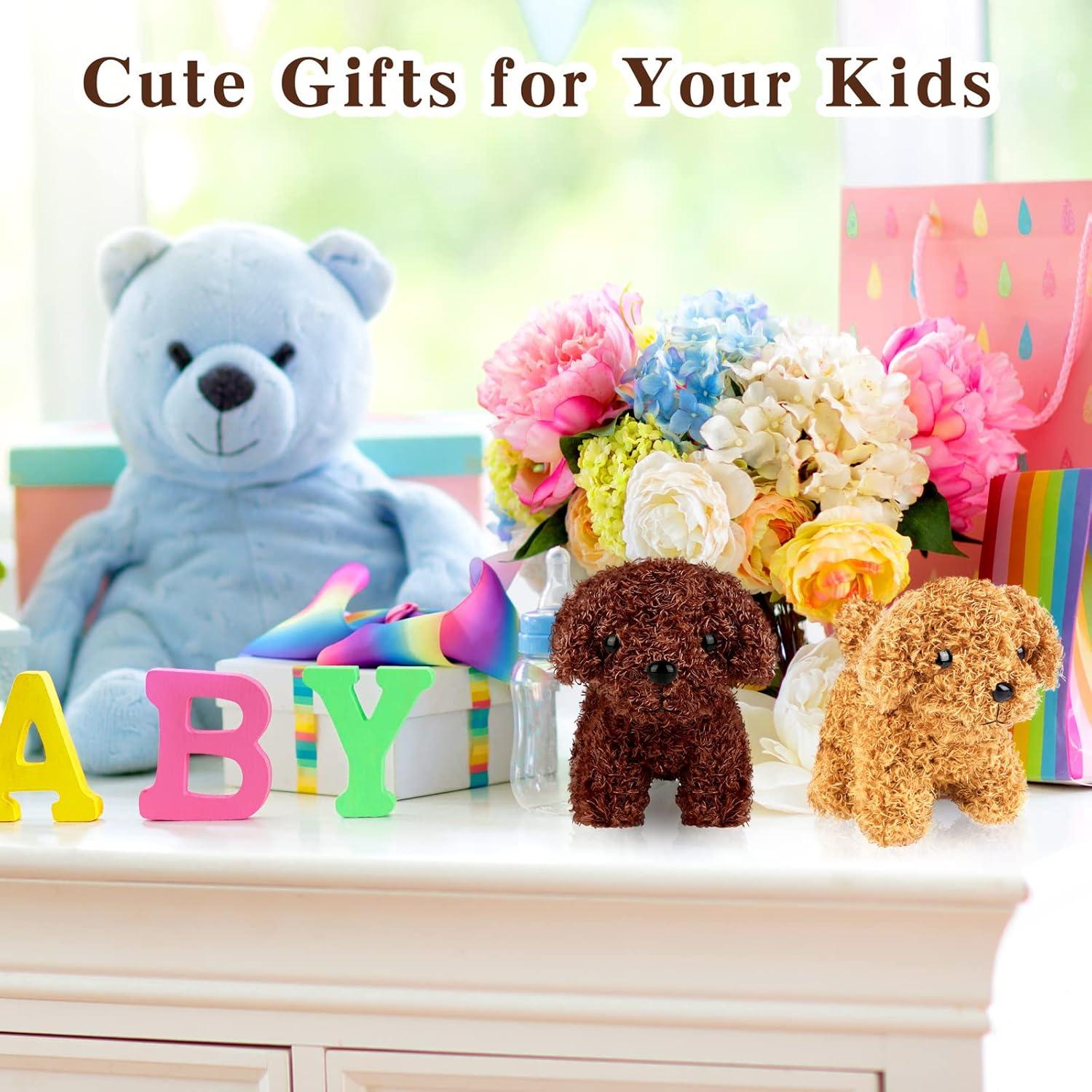 Mini Perros de Peluche Rellenos Elcoho 16 Piezas 10 cm