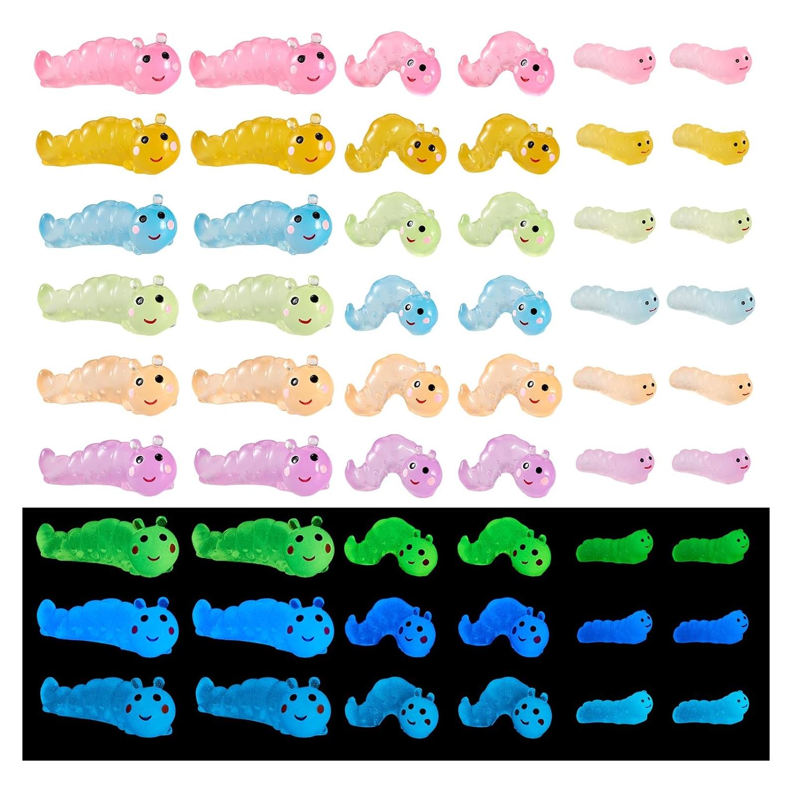 Figuritas Luminosas de Gusano Beadthoven - 36 Piezas para Decoración