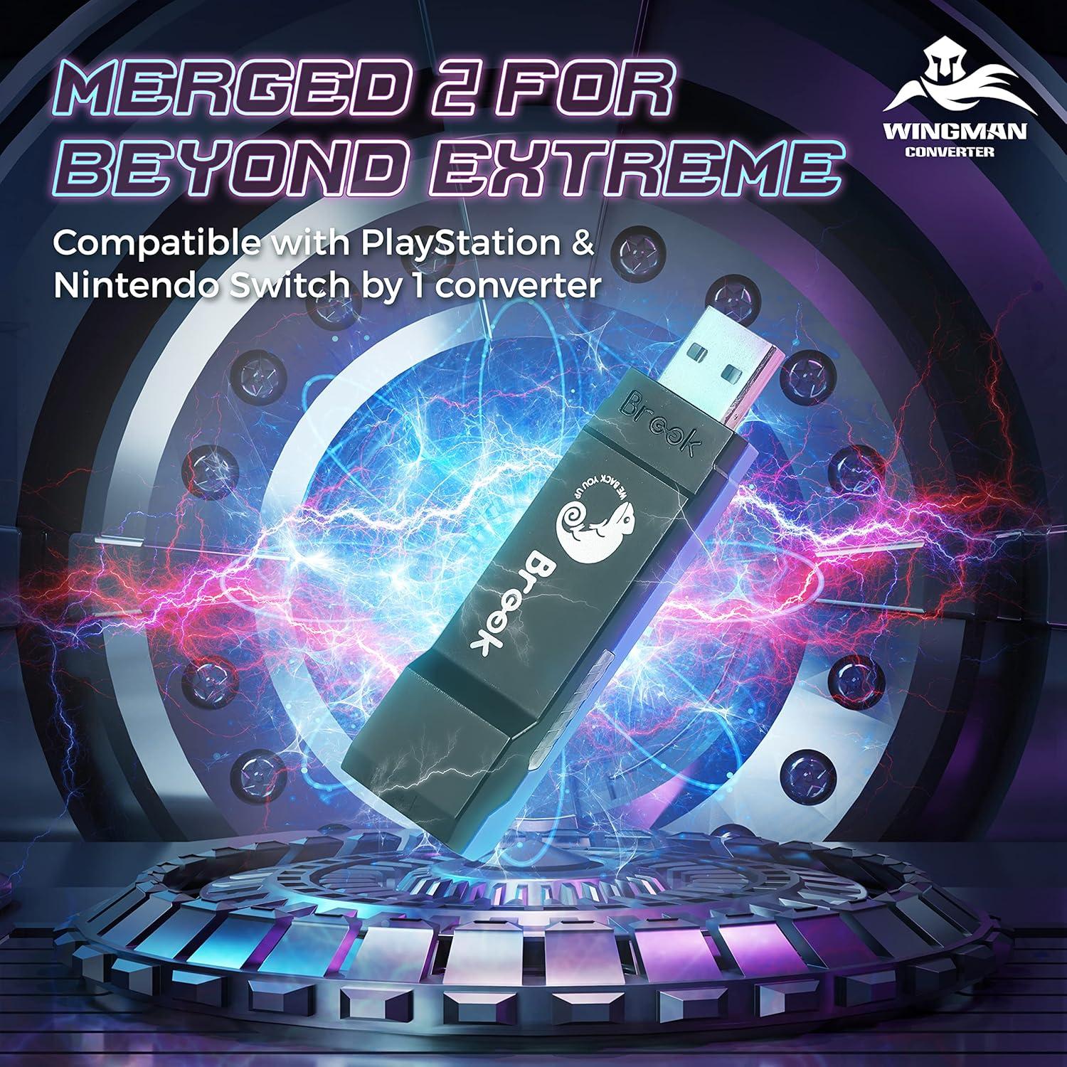 Adaptador Inalámbrico Brook Wingman XE2 - Convertidor 2-en-1 PS4, PS5, Xbox, Switch