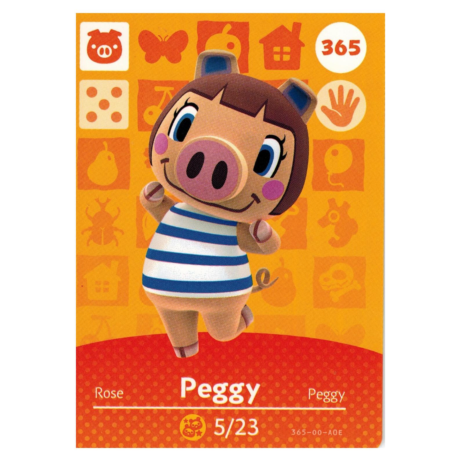 Tarjeta Amiibo Peggy 365 de Nintendo Animal Crossing