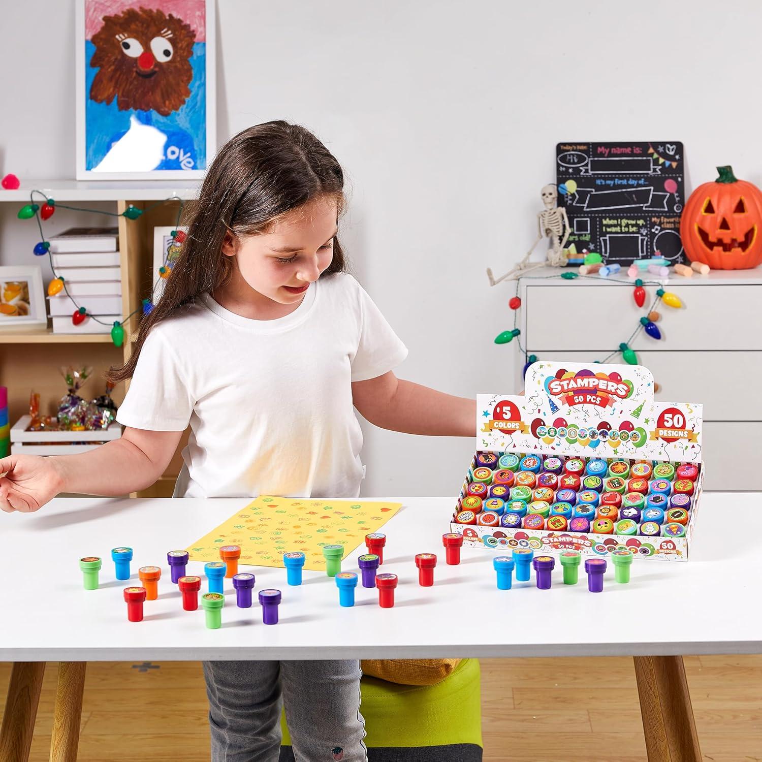 Set de 50 Sellos Temáticos JOYIN para Niños - Fiesta y Escuela