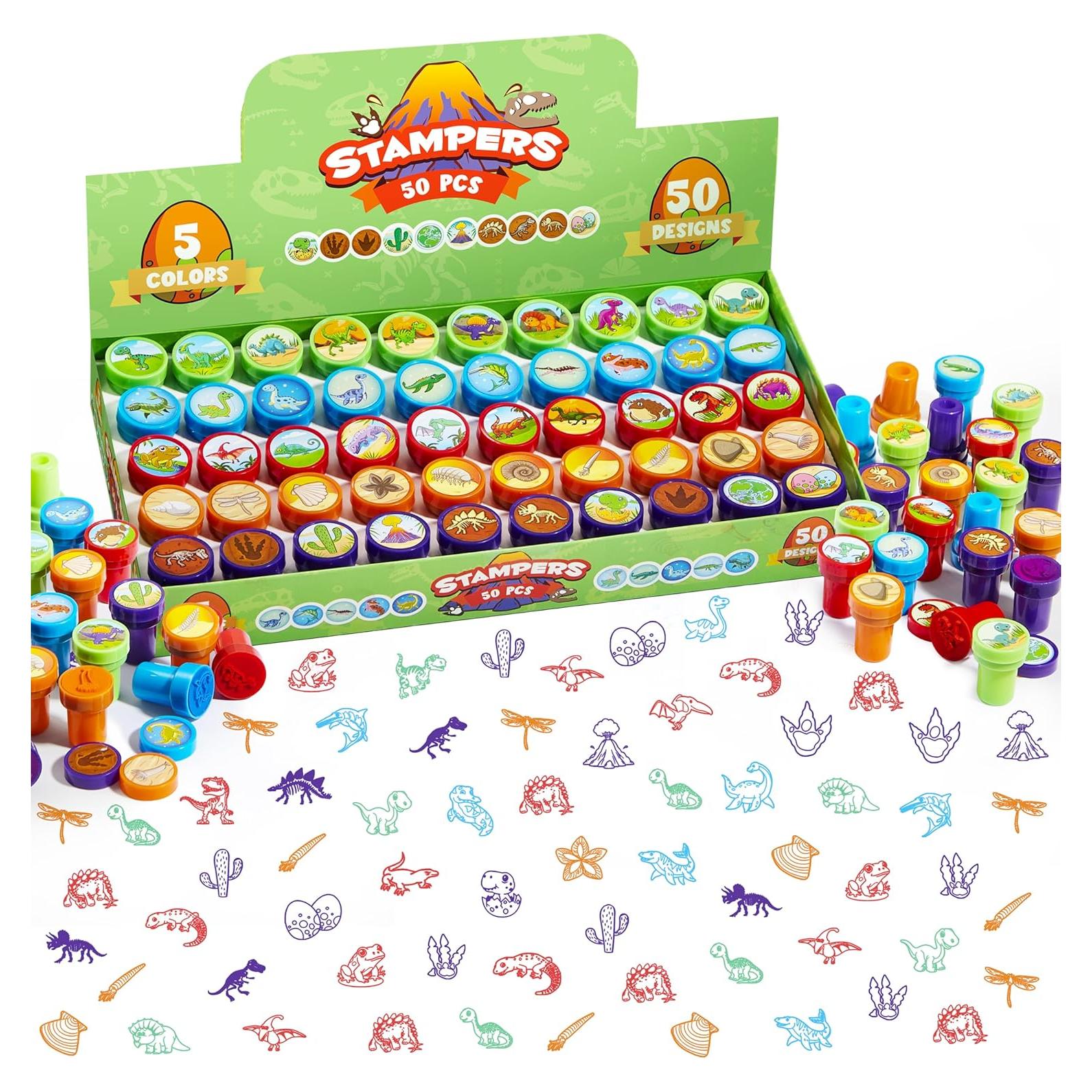 Sellos de Dinosaurios JOYIN 50 Piezas para Niños