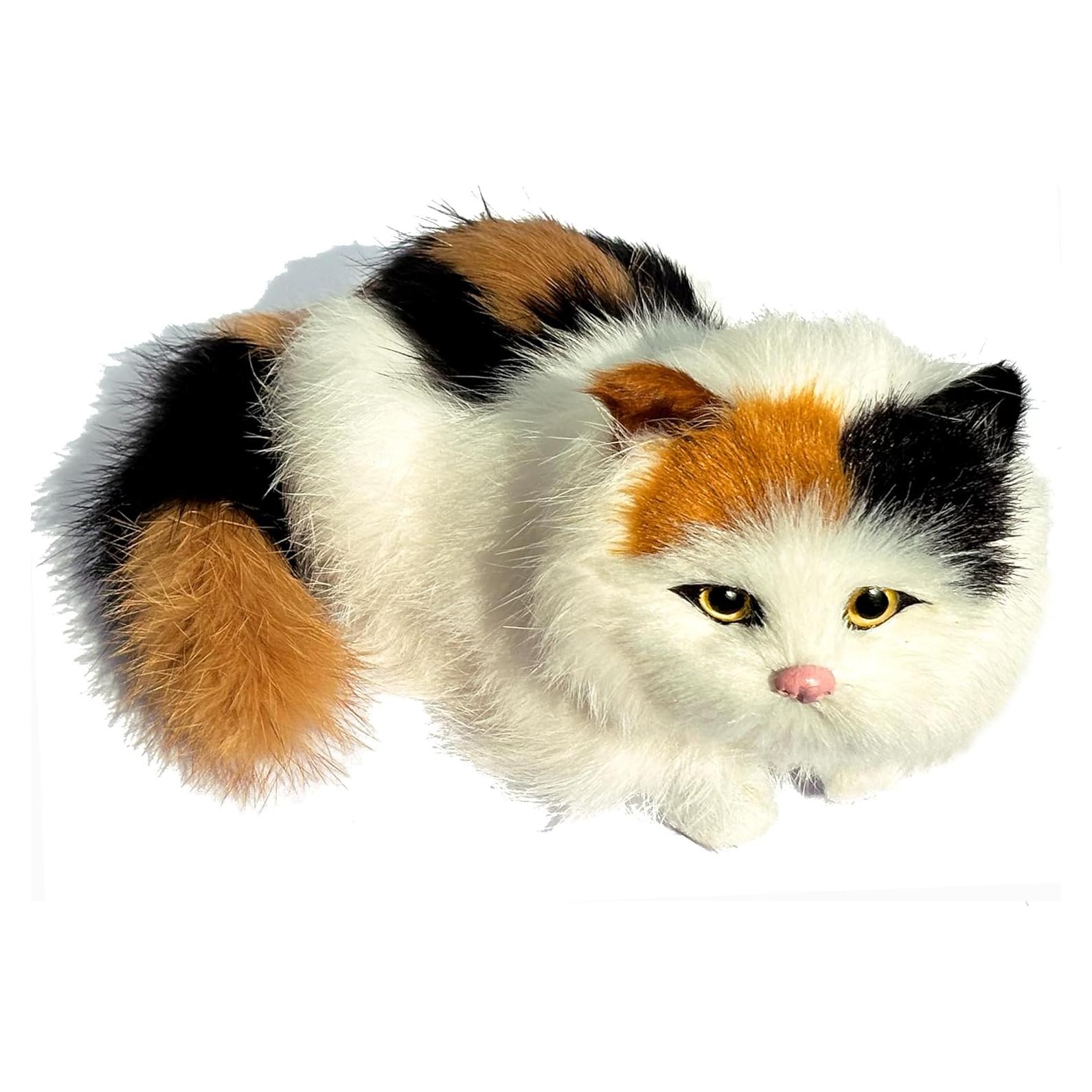 Figurita Gato Calico Bebé Realista Basuo-9Q 17.95cm Decorativa