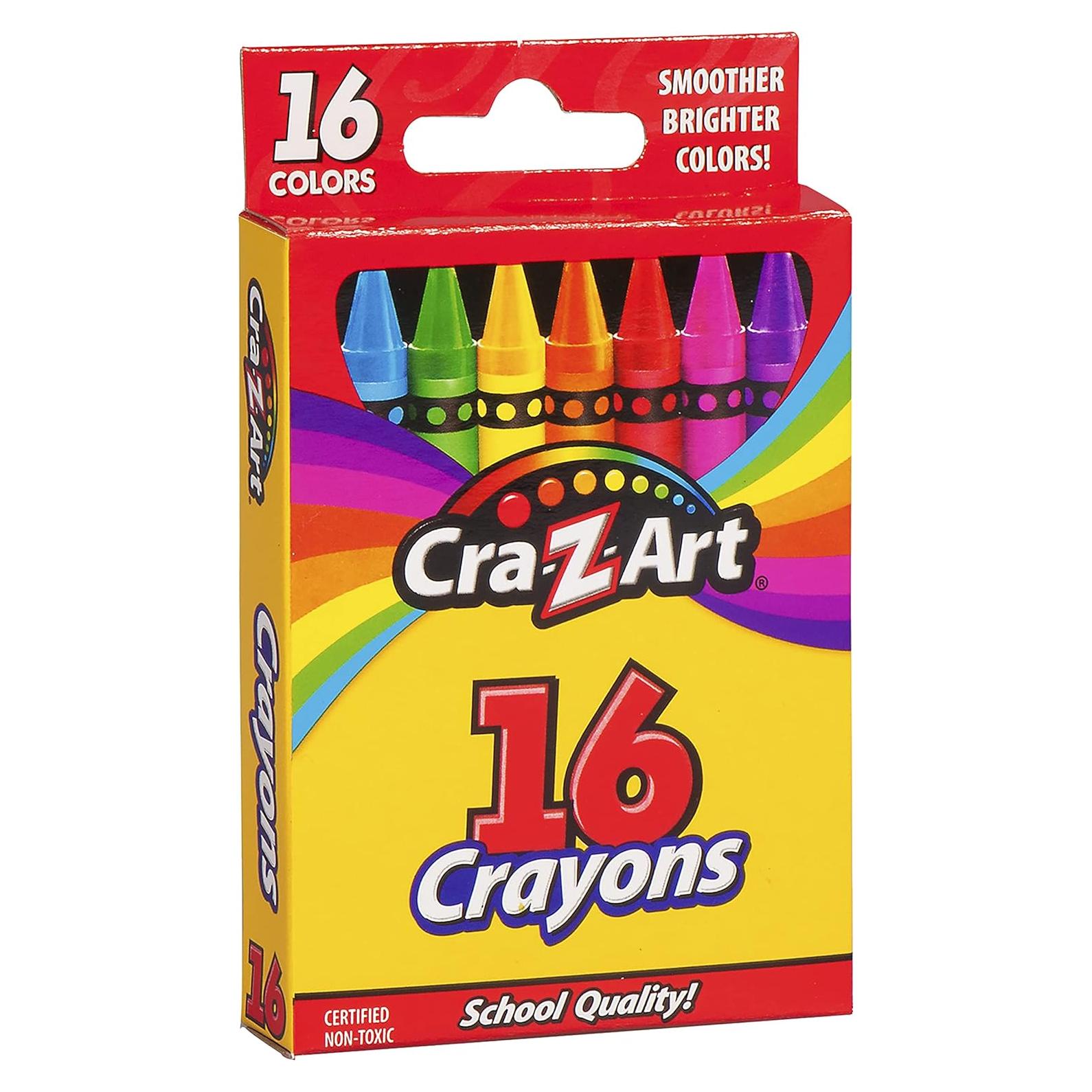 Cra-Z-Art 16ct Crayons, Back to School Supplies, Box of Crayons for Creative Drawing Fun, Ages 3 and Up