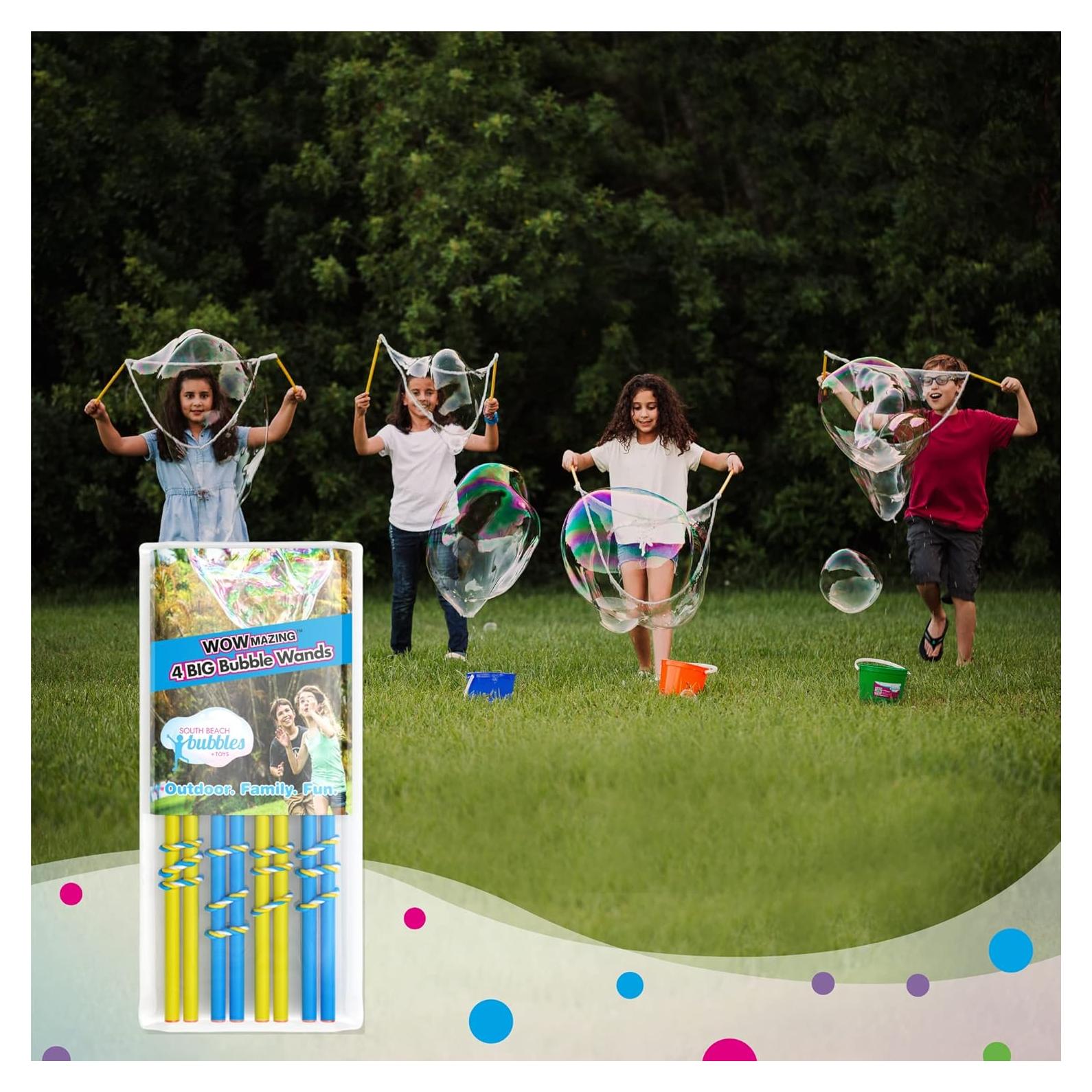 4 Varitas de Burbuja Gigante South Beach Bubbles 40.6 cm