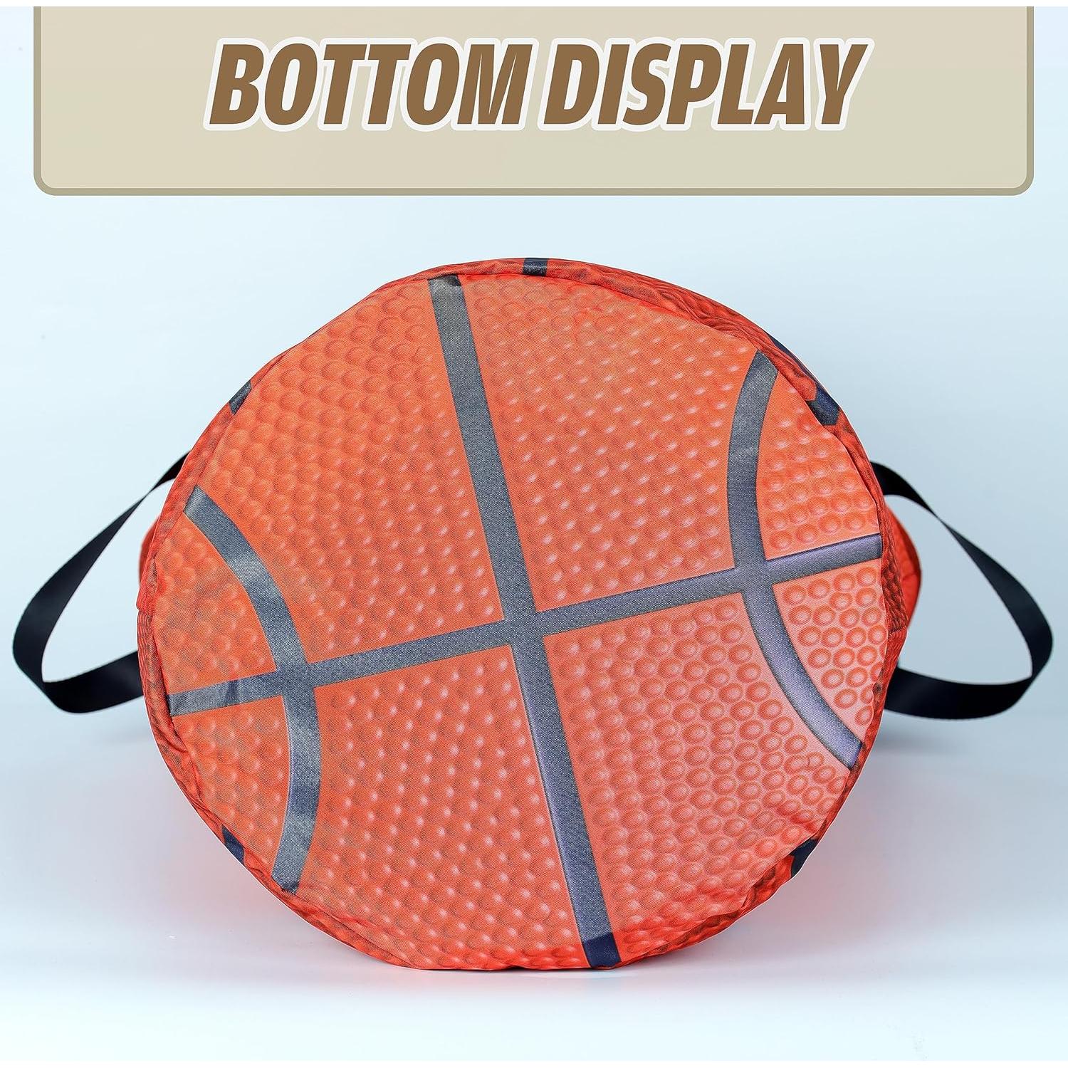 Cesta de Lavandería Plegable NUTAINLA 50L Textura Baloncesto