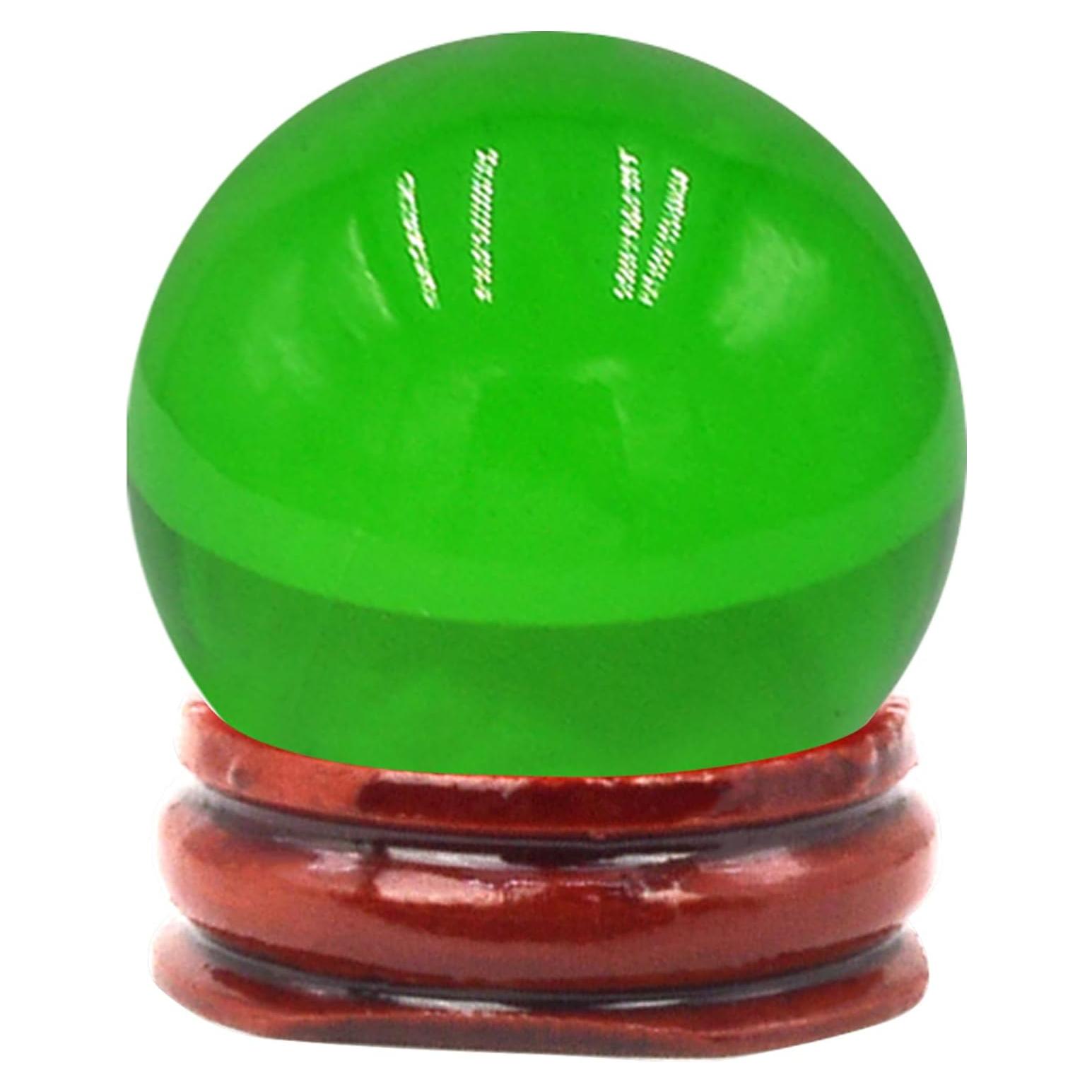 Bola de Cristal Verde Feng Shui 40mm para Fotografía