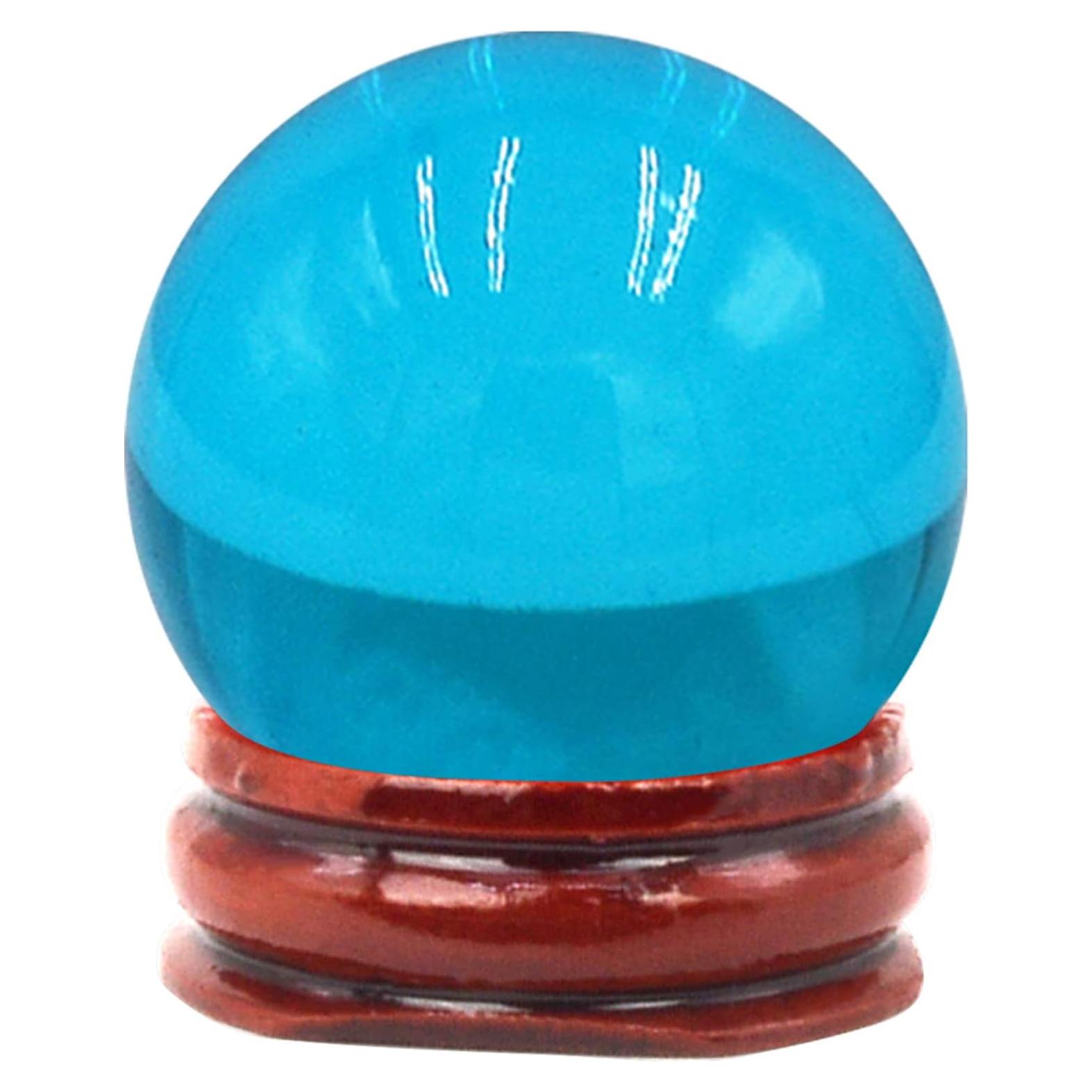 Bola de Cristal Azul Feng Shui 40mm para Decoración
