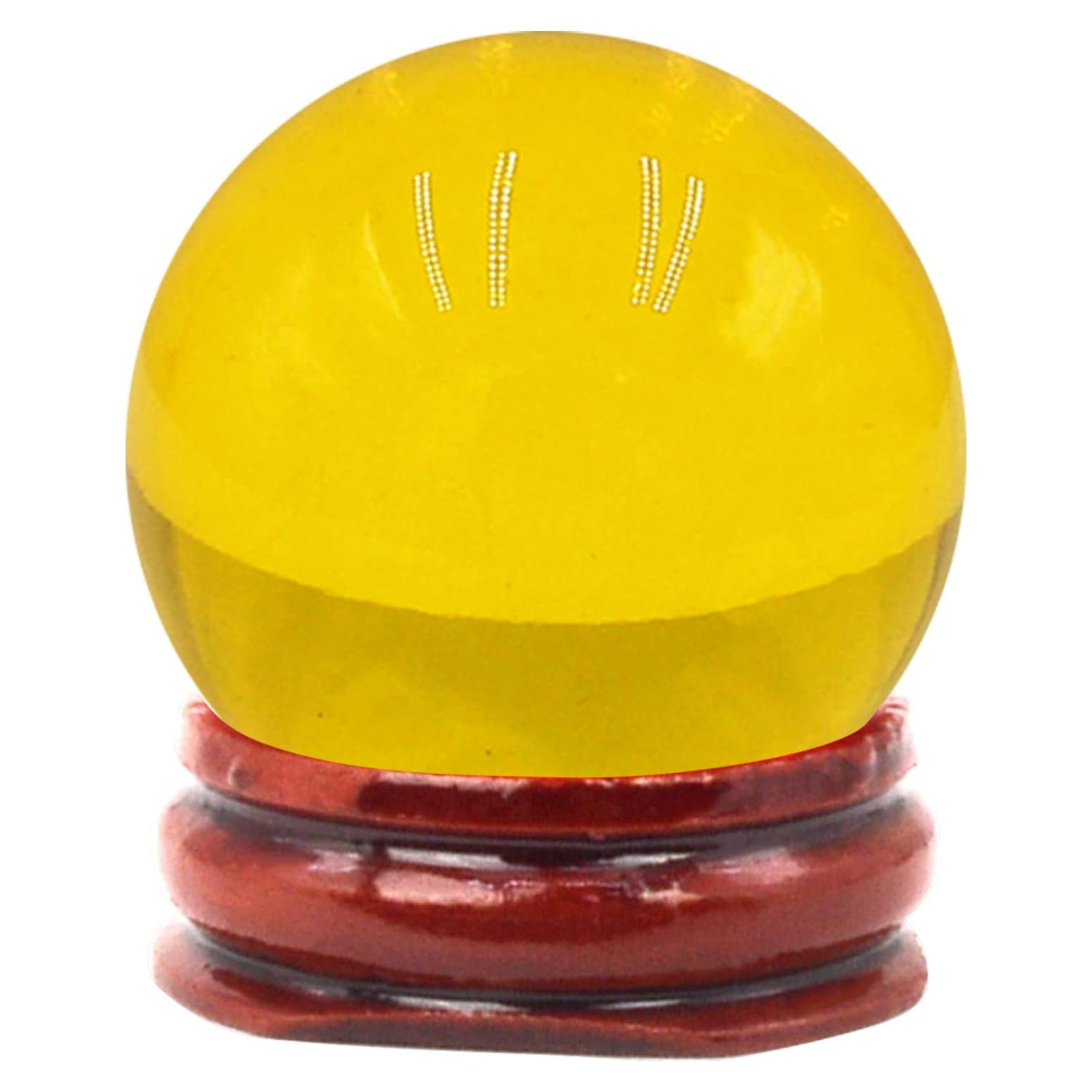 Bola de Cristal Amarilla Feng Shui 40mm Decorativa