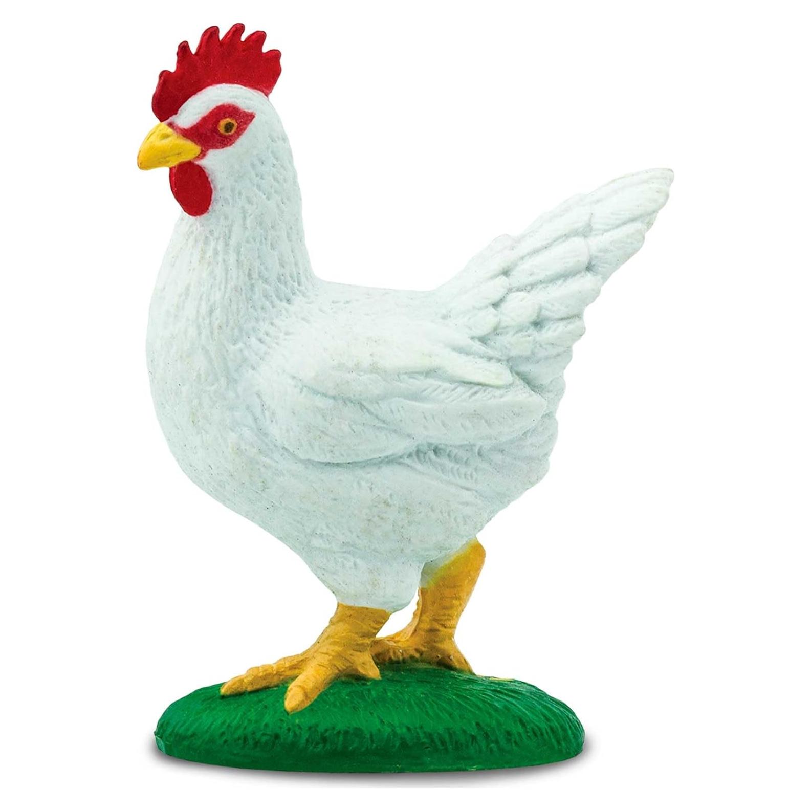 Figura de Pollo Leghorn Blanco Safari Ltd. 5.72 cm Juguete Educativo