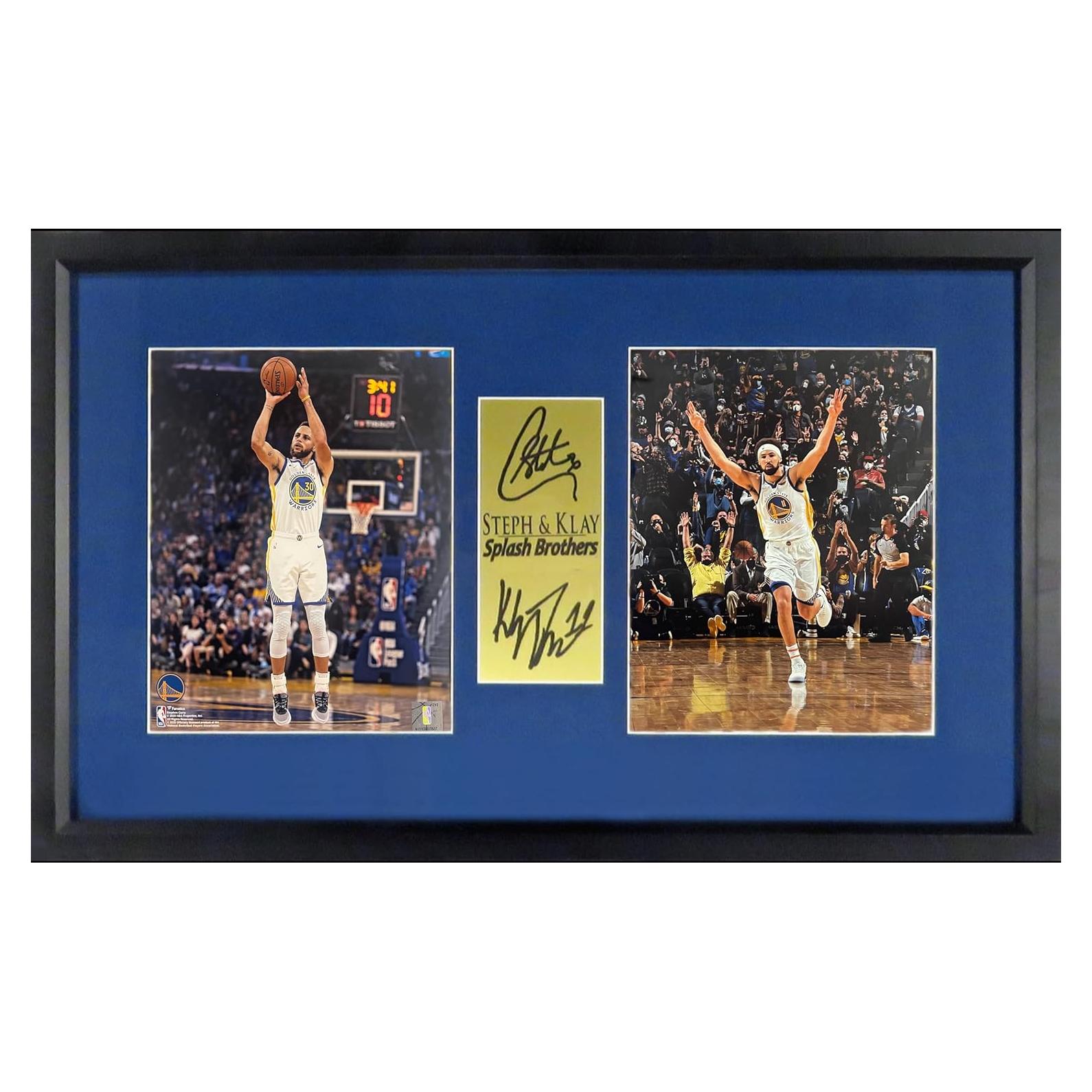 Jersey Enmarcado Splash Brothers Curry y Thompson NBA