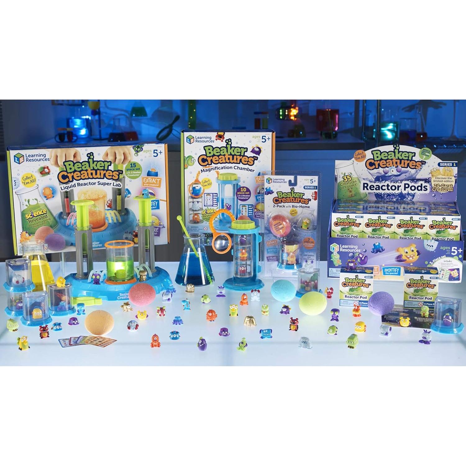 Pods Reactor de Criaturas Beaker Learning Resources - Paquete de 6, Juguete Científico 5+