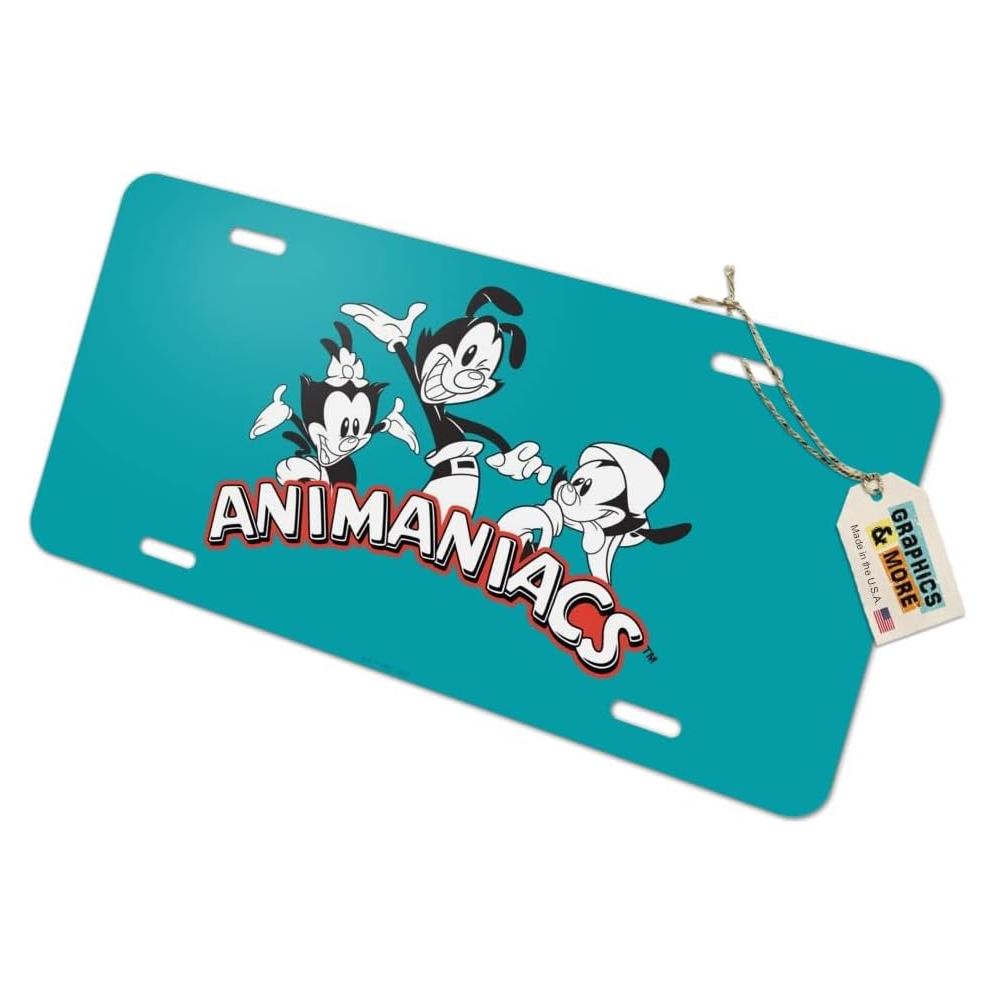 Placa de Licencia de Metal Animaniacs Graphics & More 15.2x30.5cm