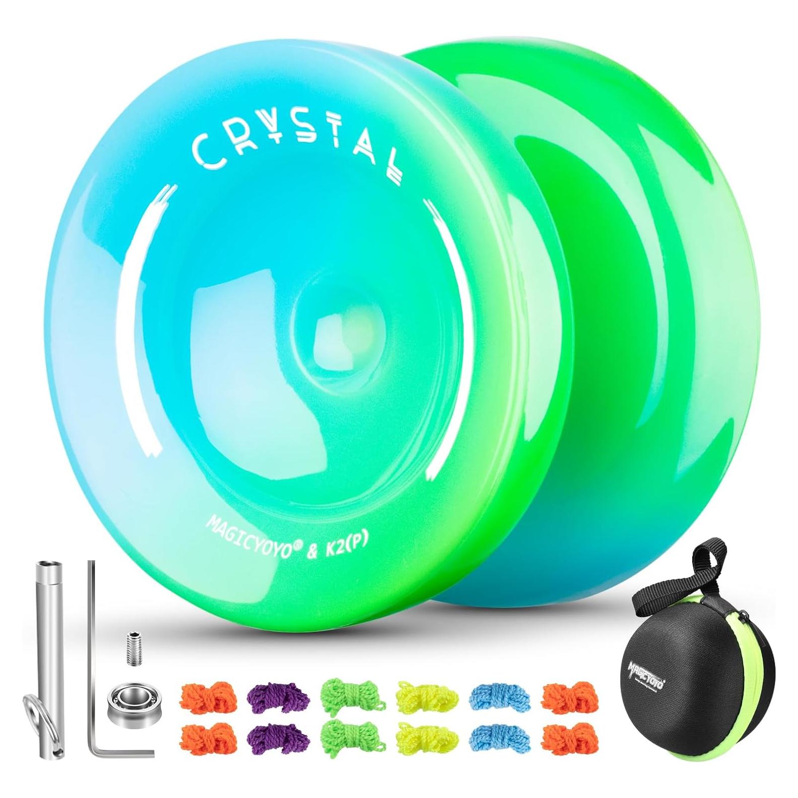Yoyo K2 Cristal Azul Verde Degradado para Niños y Adultos