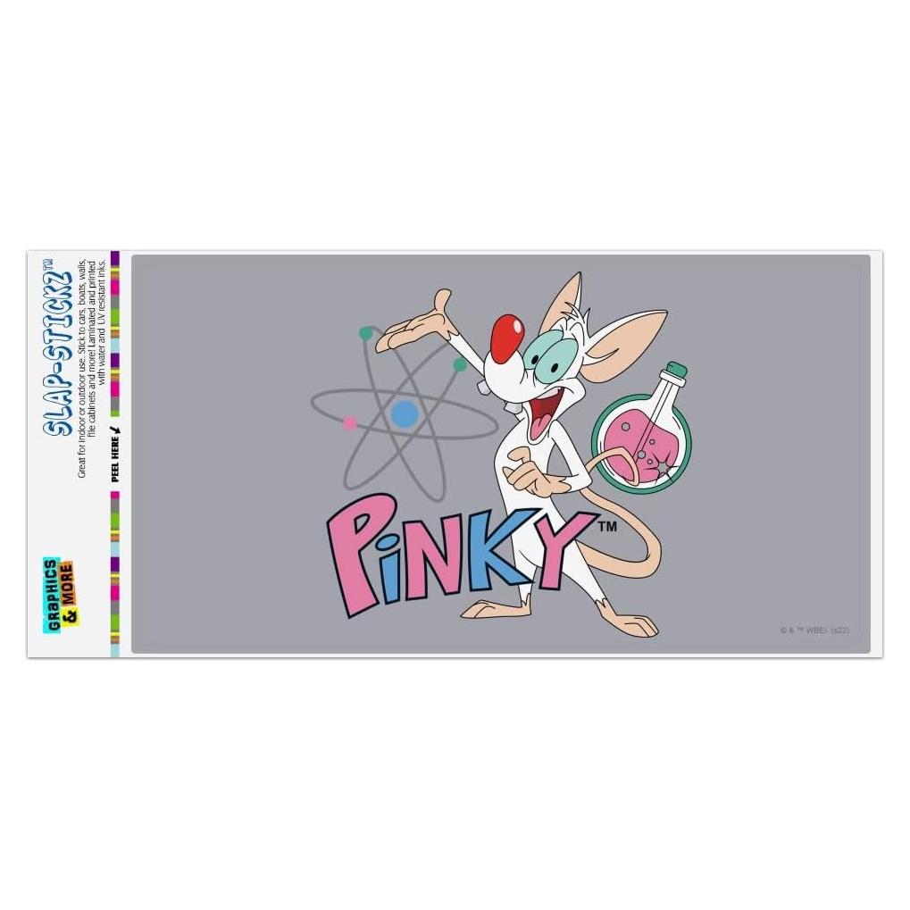 Adhesivo Pinky y el Cerebro 19.3x10.2cm Gráfico Automotriz