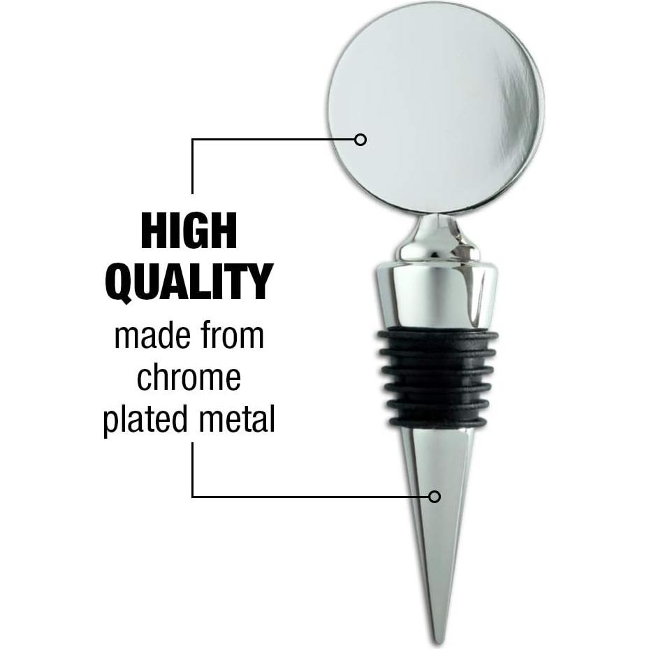 Tapón de Botella de Vino Pinky y el Cerebro - Metal Cromado