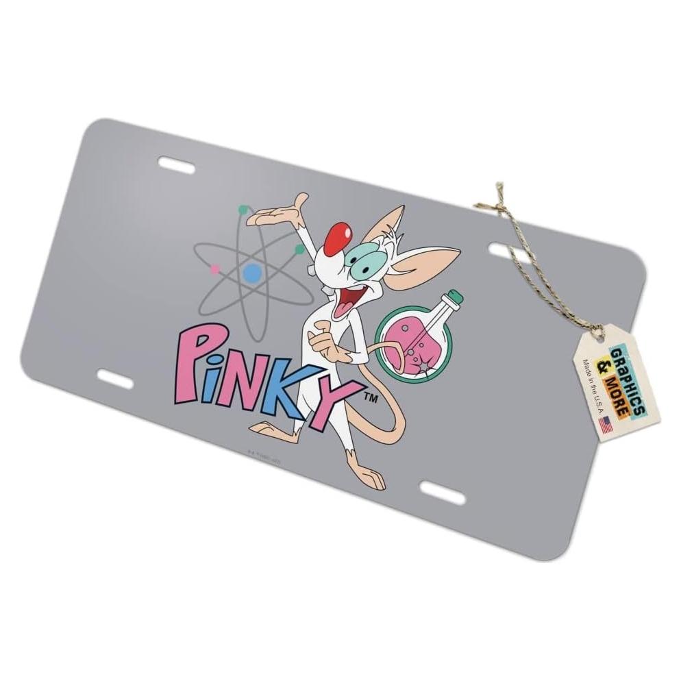 Placa de Licencia de Metal Pinky y El Cerebro - Graphics & More