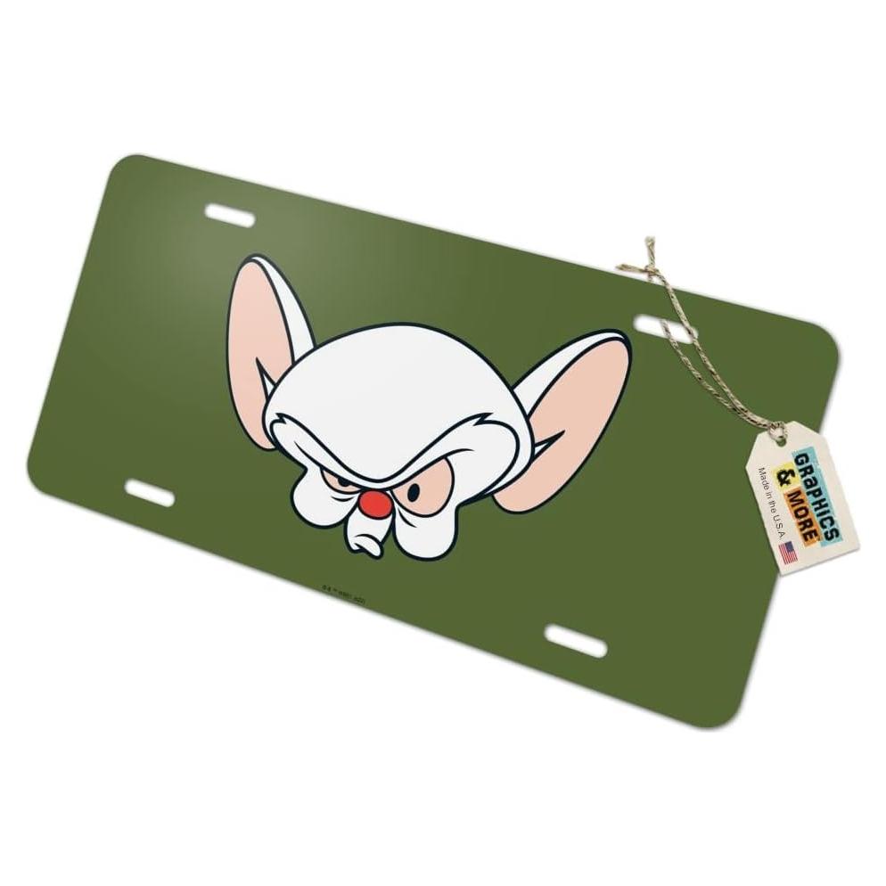 Placa de Licencia de Metal Pinky y el Cerebro 15.2x30.5cm