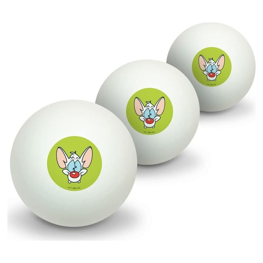 Pelotas de Ping Pong Pinky y el Cerebro - Paquete de 3