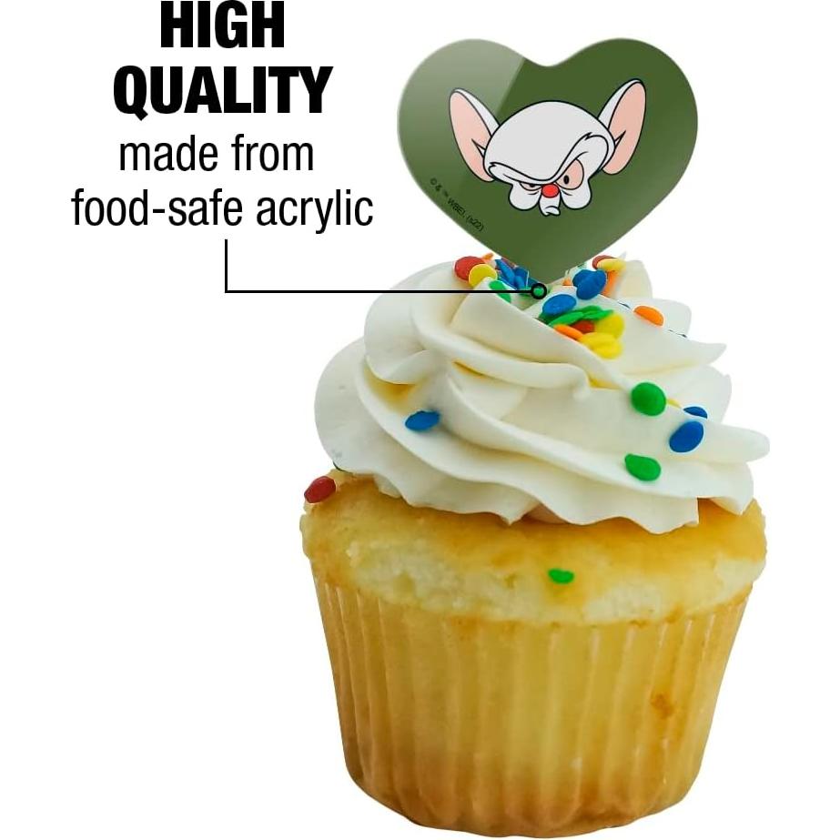 Set de 6 Palillos Decorativos Corazón Pinky y el Cerebro