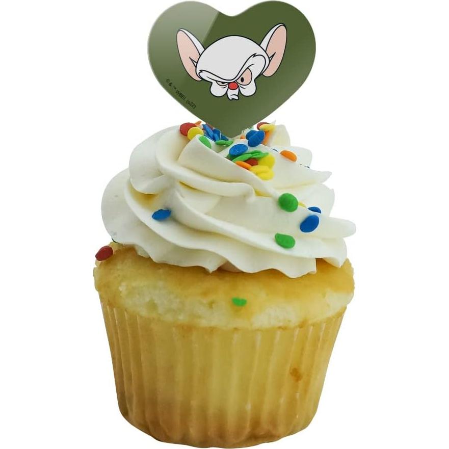 Set de 6 Palillos Decorativos Corazón Pinky y el Cerebro