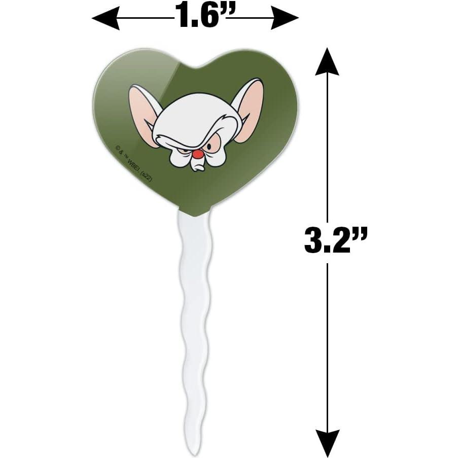 Set de 6 Palillos Decorativos Corazón Pinky y el Cerebro