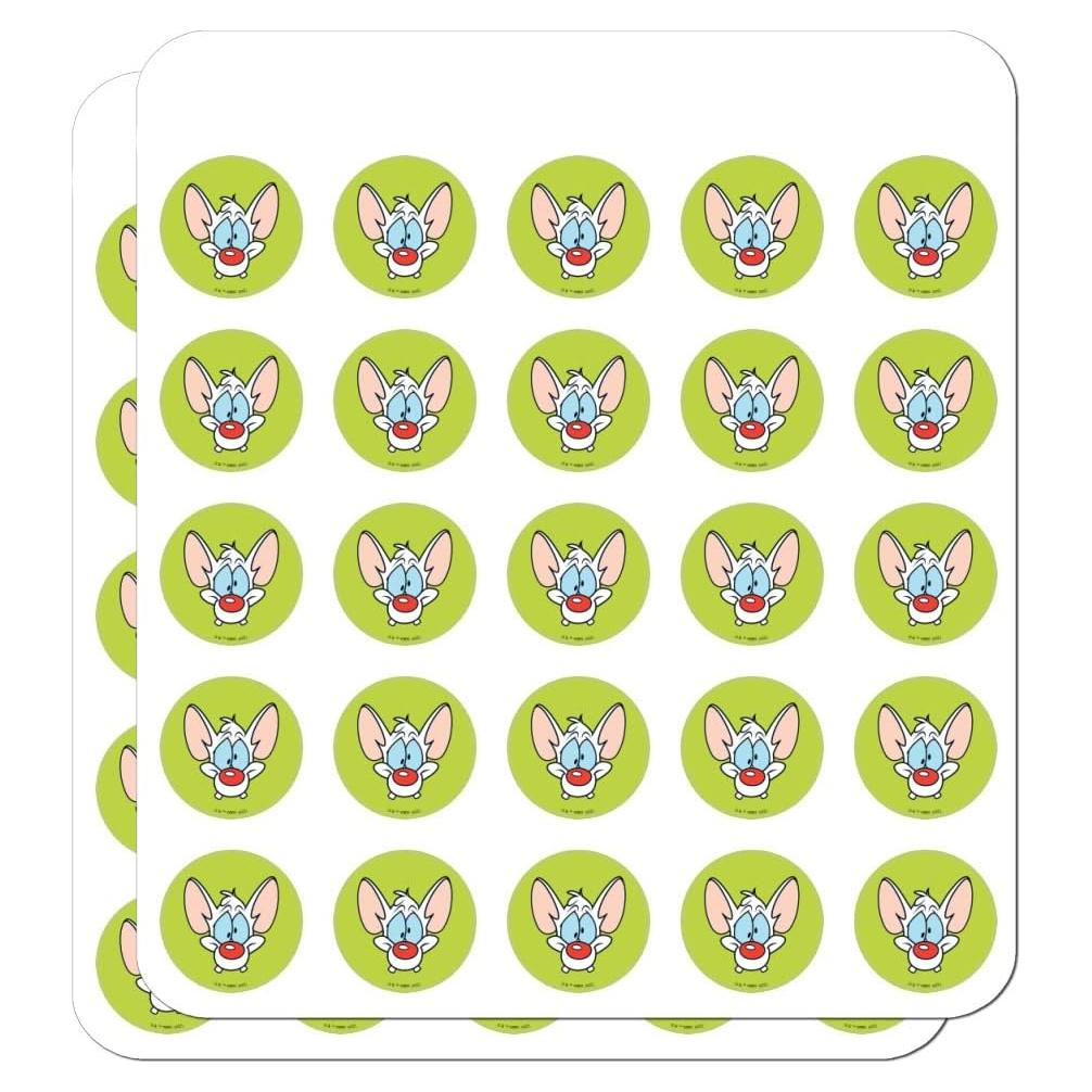 Pegatinas Transparentes Pinky y El Cerebro - 50 Unidades