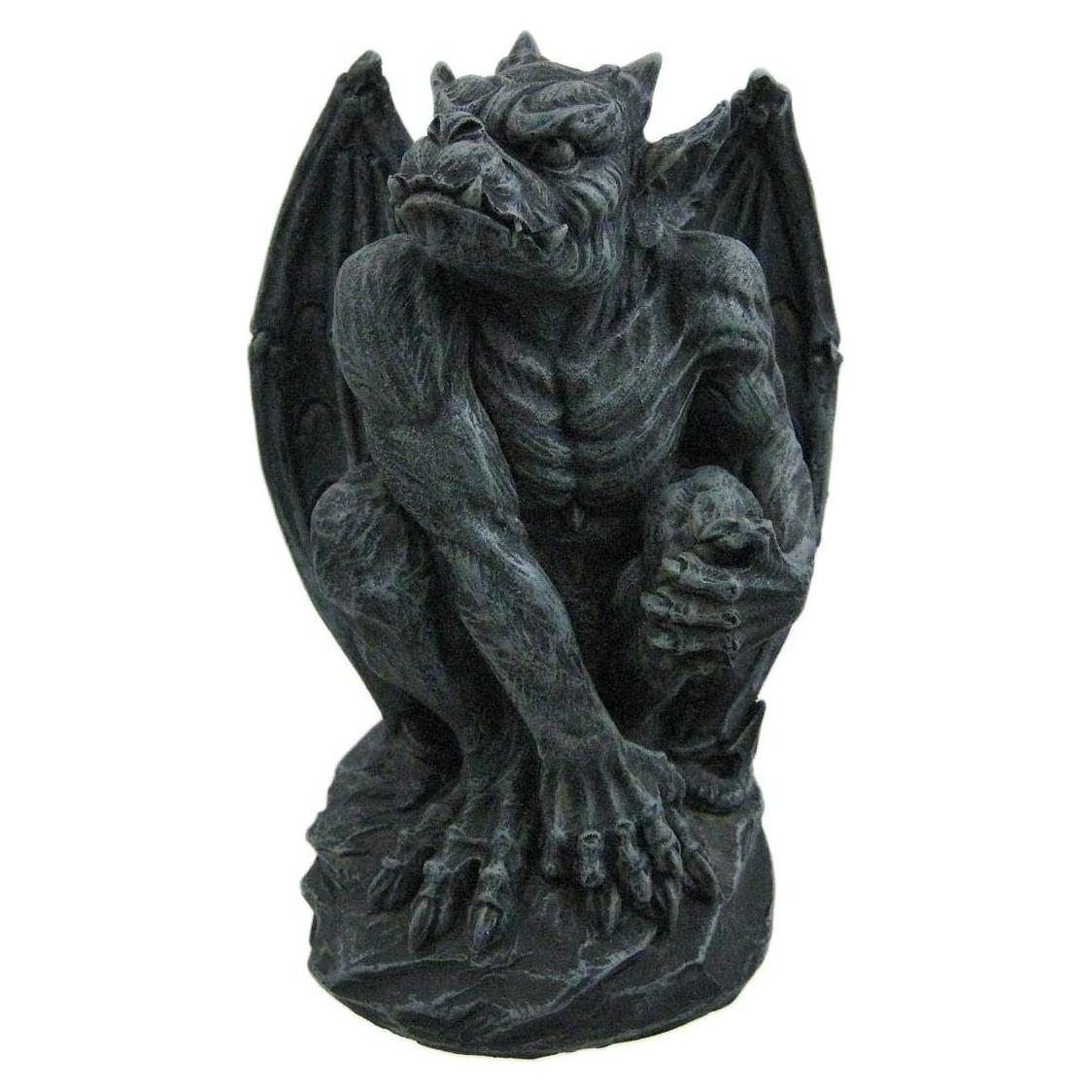 Estatua Gárgola Alada Protectora PTC 17.78 cm Gris